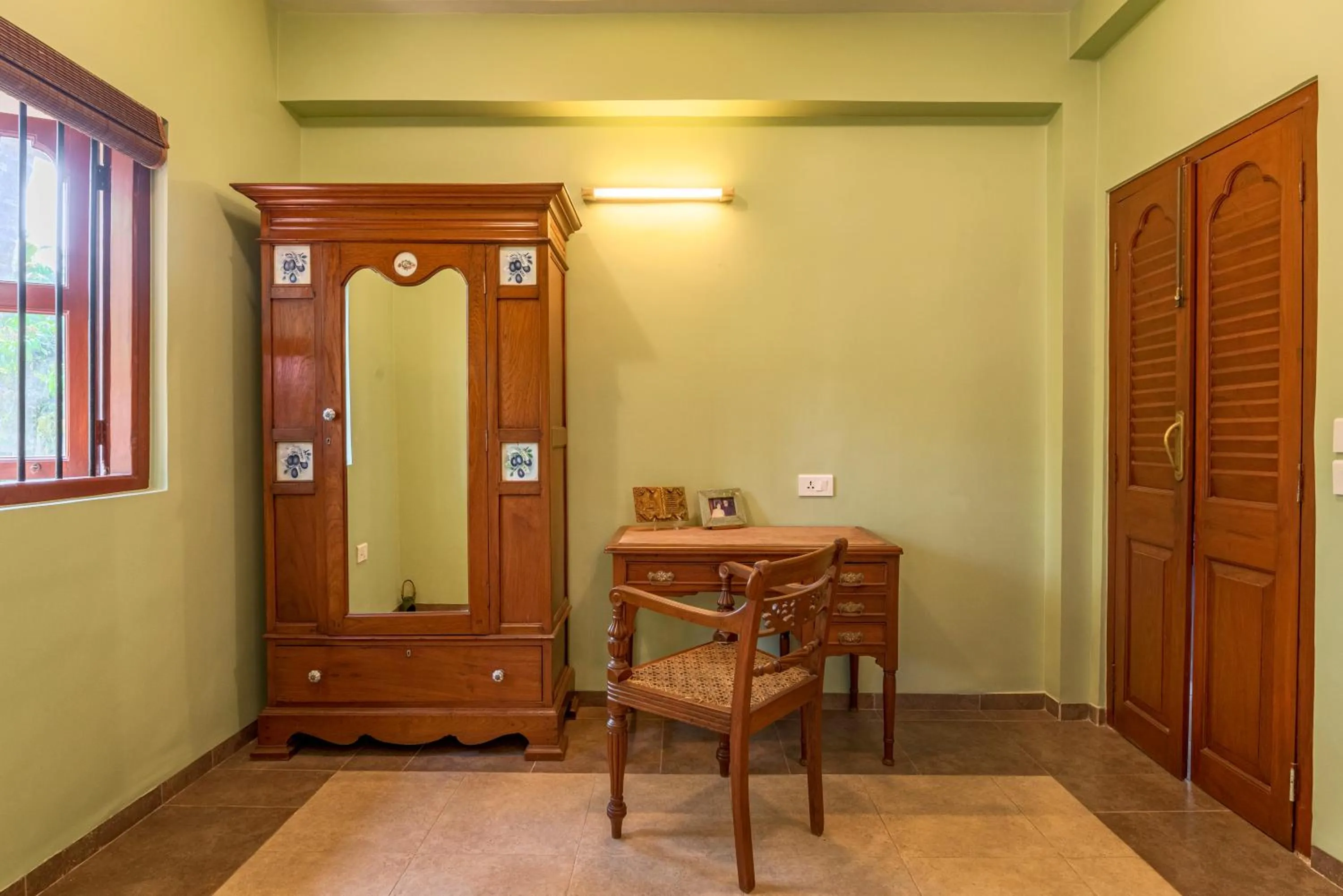 Seating area in SaffronStays Casa Del Palms - 8BR luxury pool villa with gazebo, pickleball, bar & lawns near Nagaon Beach