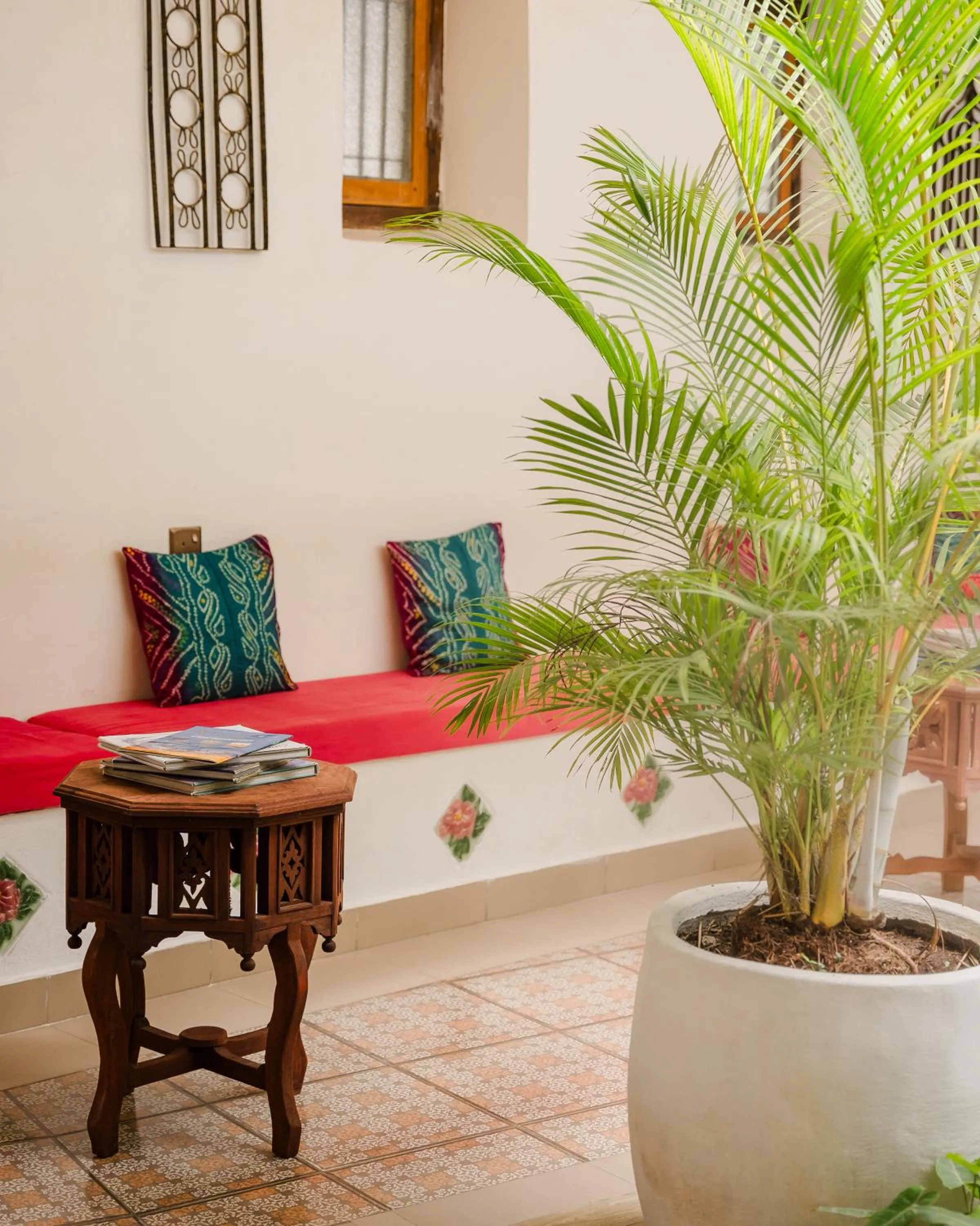 Seating area in Emerald Palm Courtyard Hotel