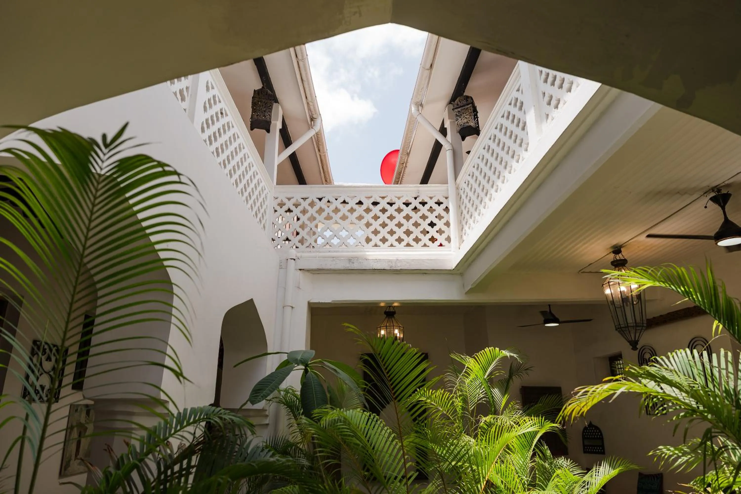 Inner courtyard view in Emerald Palm Courtyard Hotel