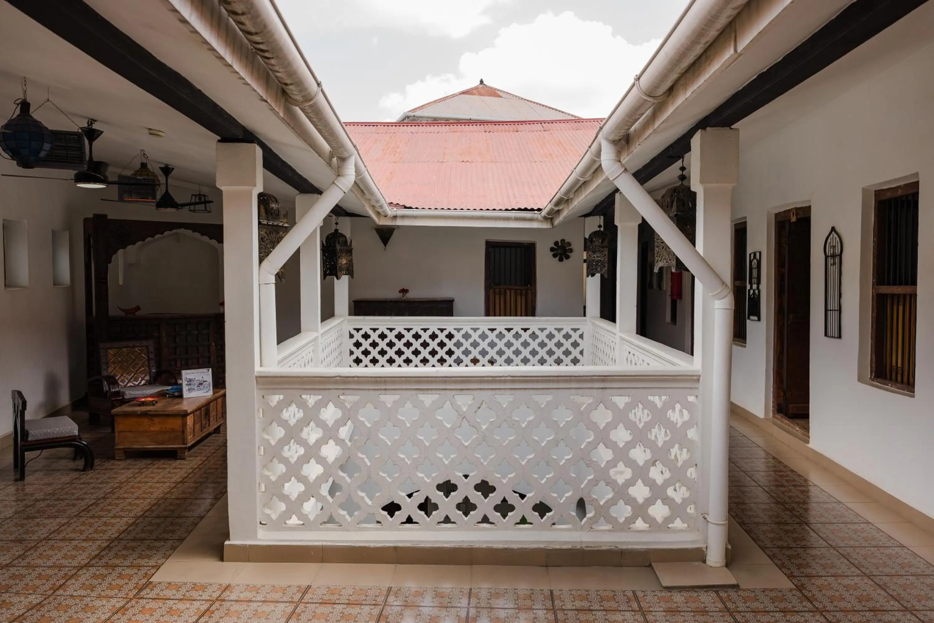 Inner courtyard view in Emerald Palm Courtyard Hotel