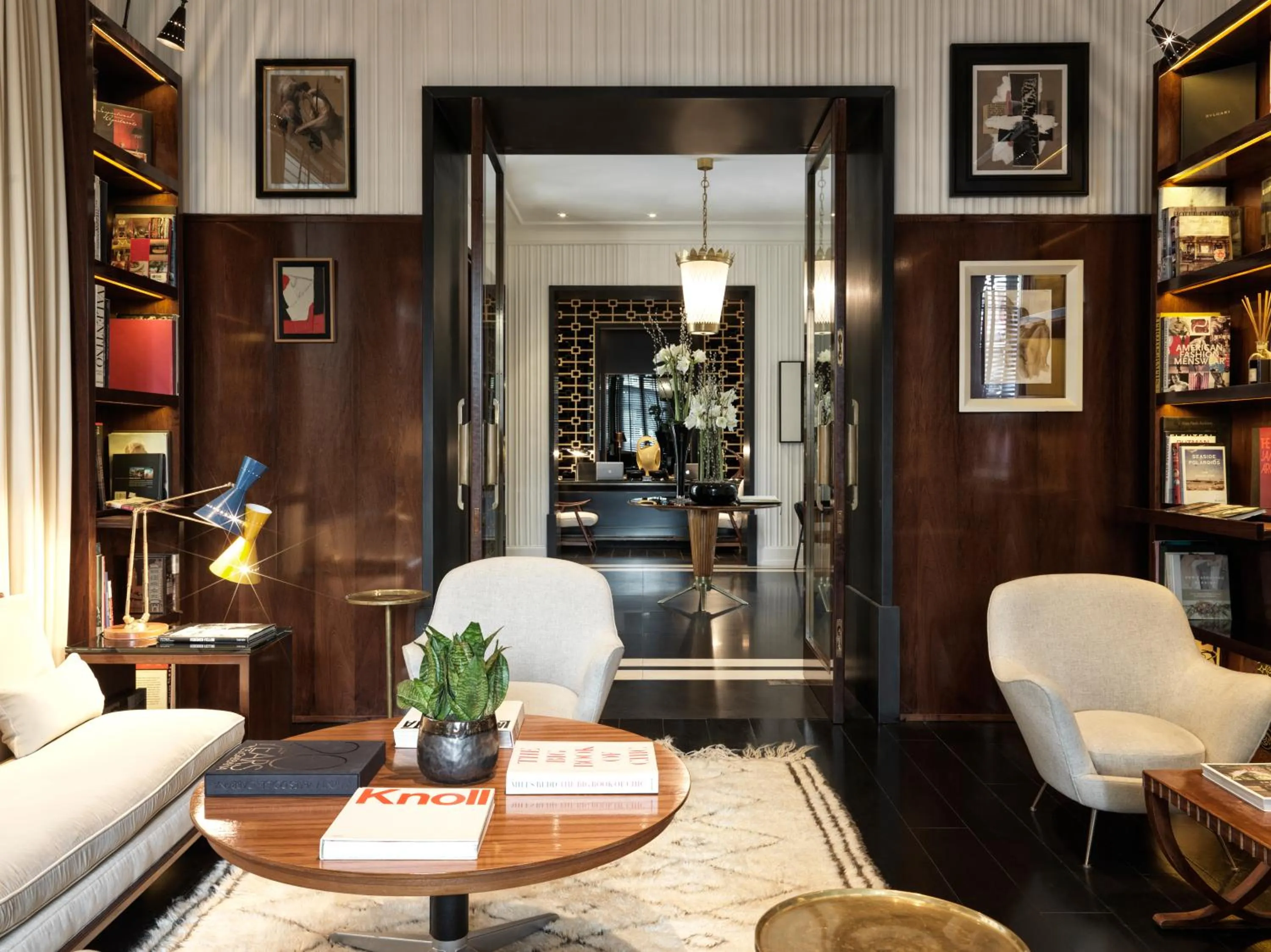 Library in J.K. Place Roma - The Leading Hotels of the World