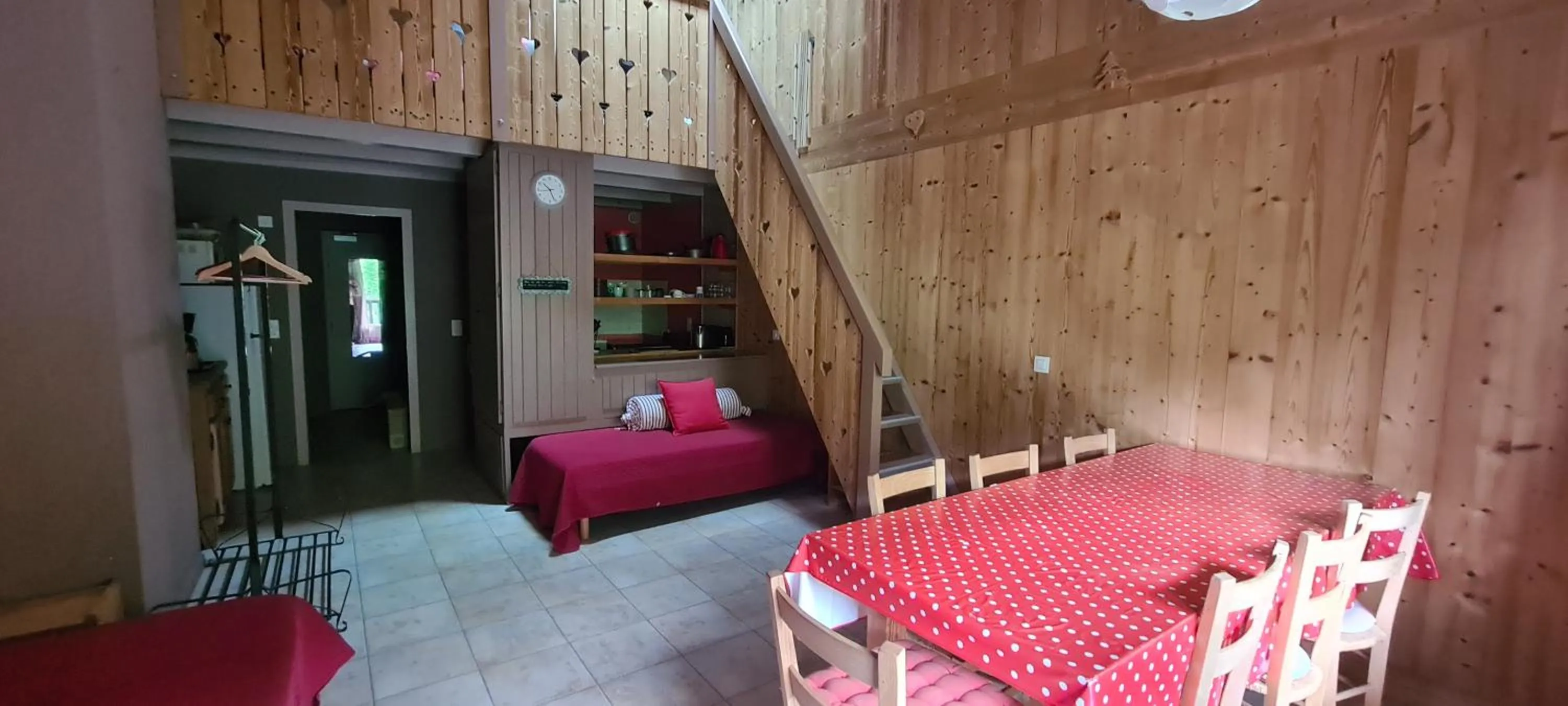 Seating area, Bed in Hôtel et Appart'Hôtel Restaurant L'Adray