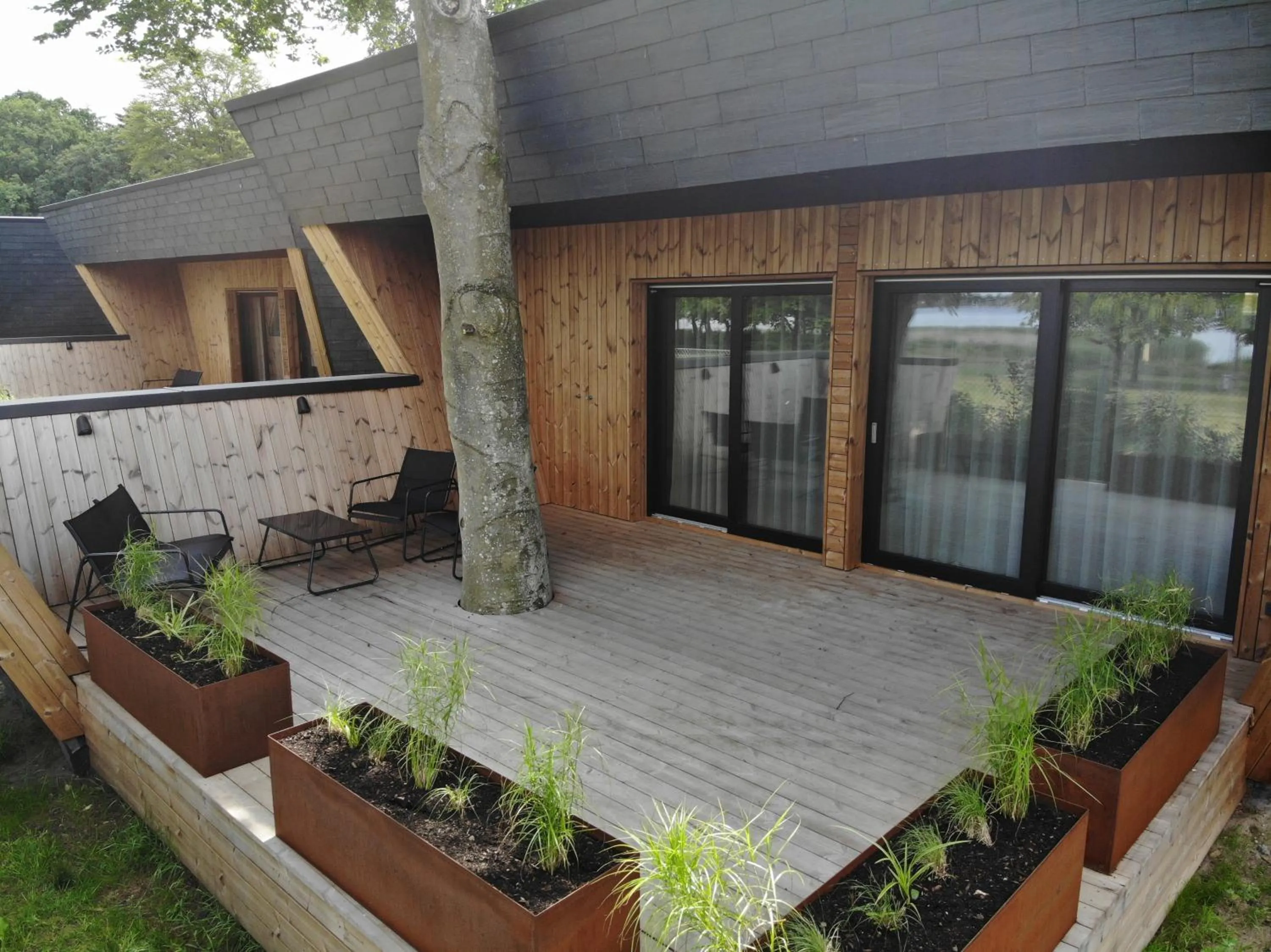 Balcony/Terrace in SØGAARDEN - Hotel & SøCamp