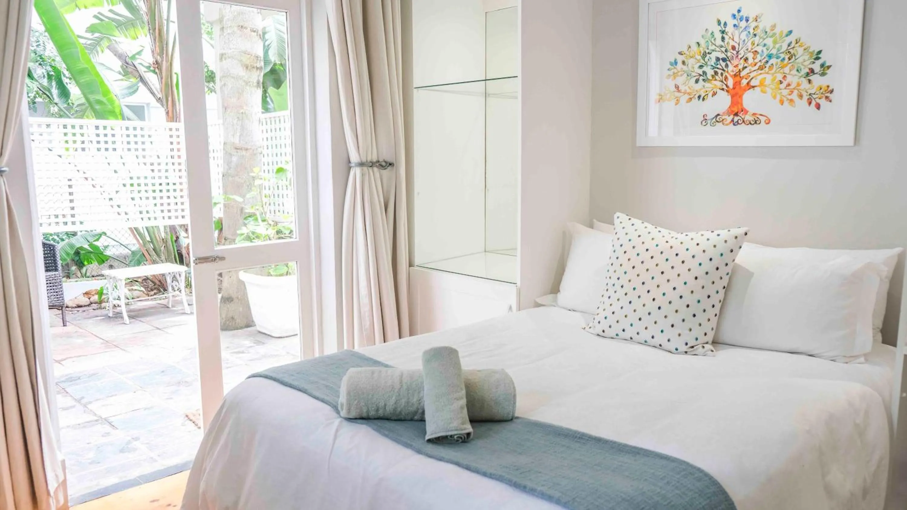 Bed in Conifer Beach House