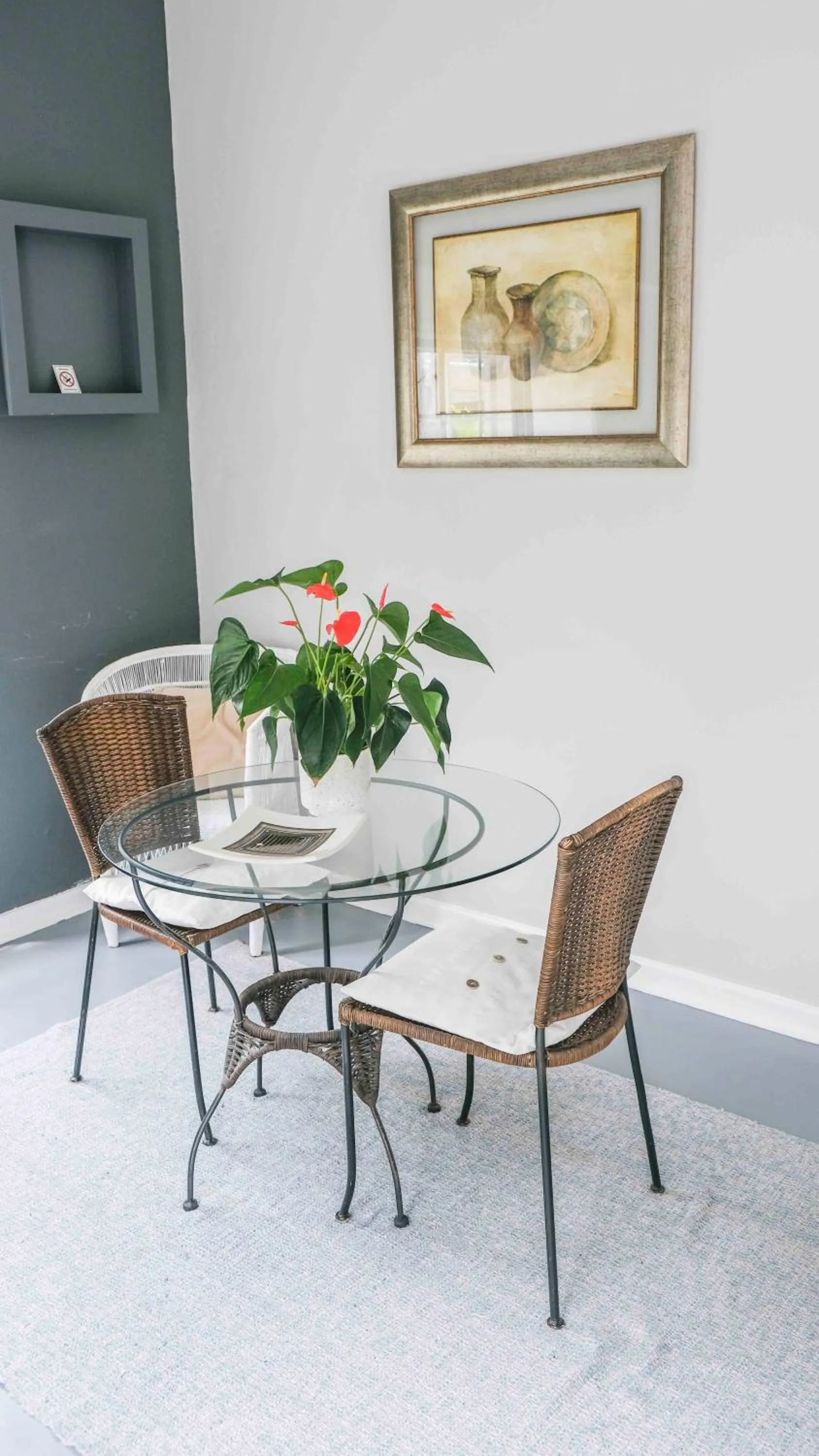 Seating area in Conifer Beach House