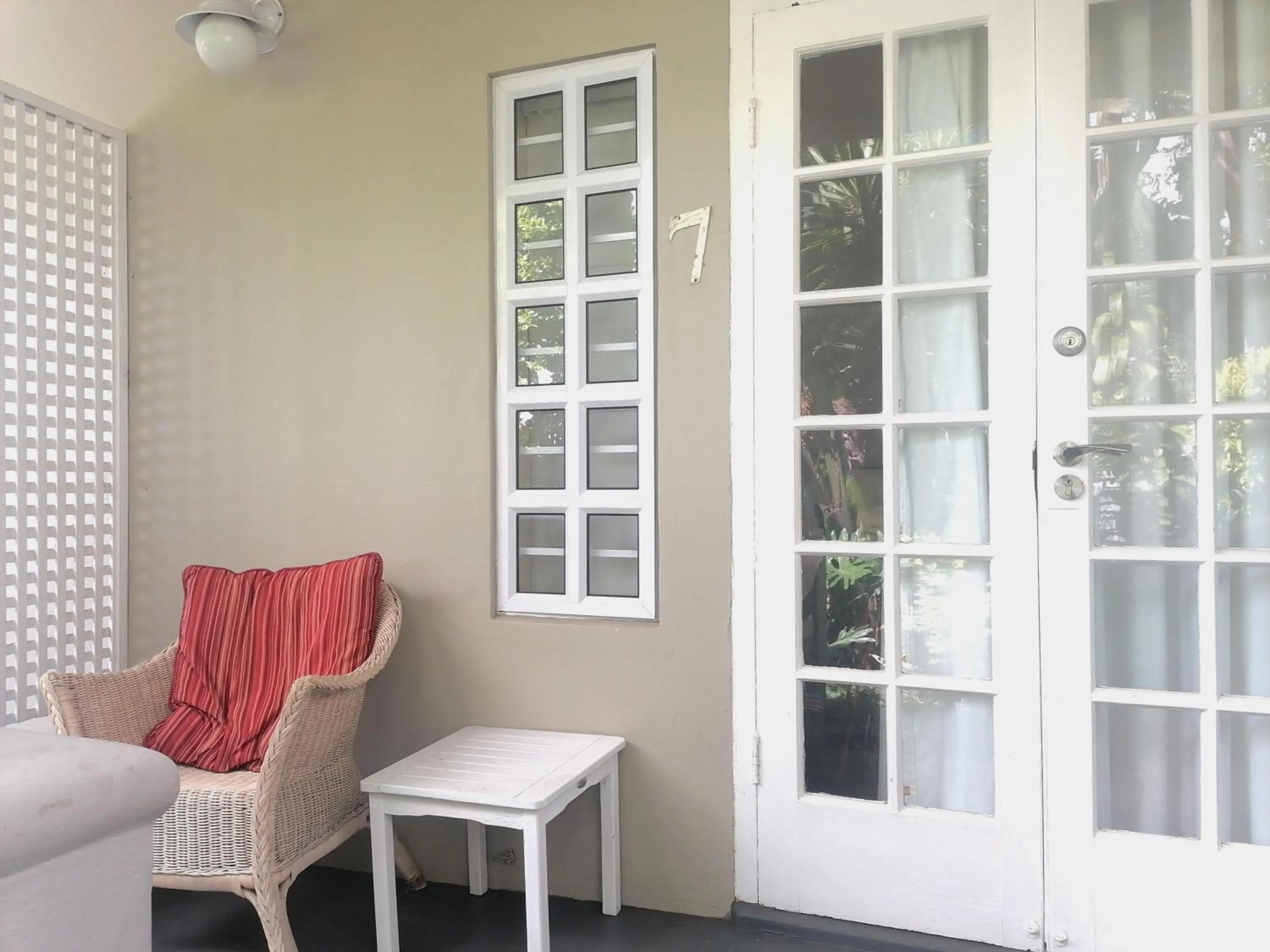 Seating area in Conifer Beach House