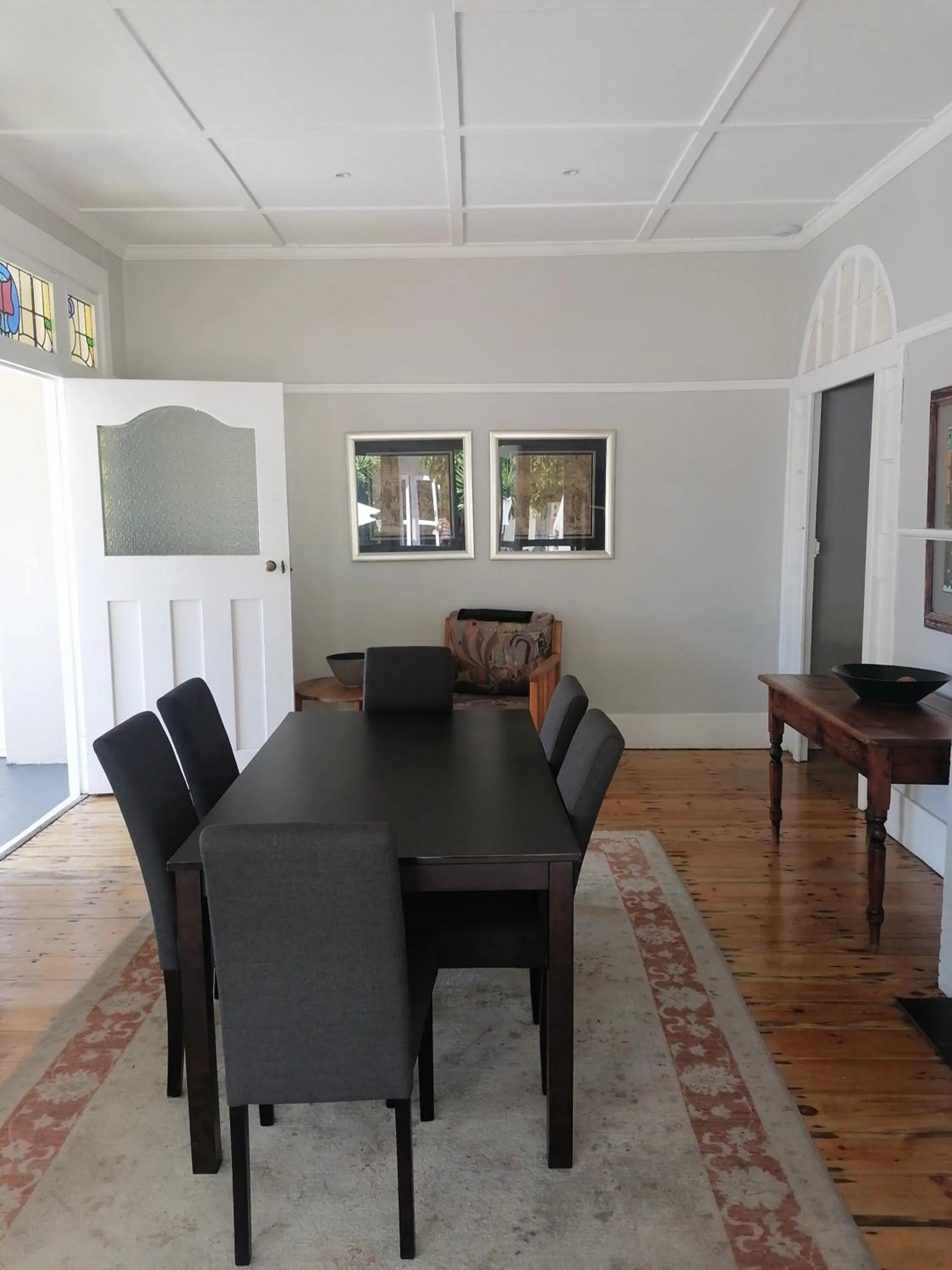 Seating area in Conifer Beach House