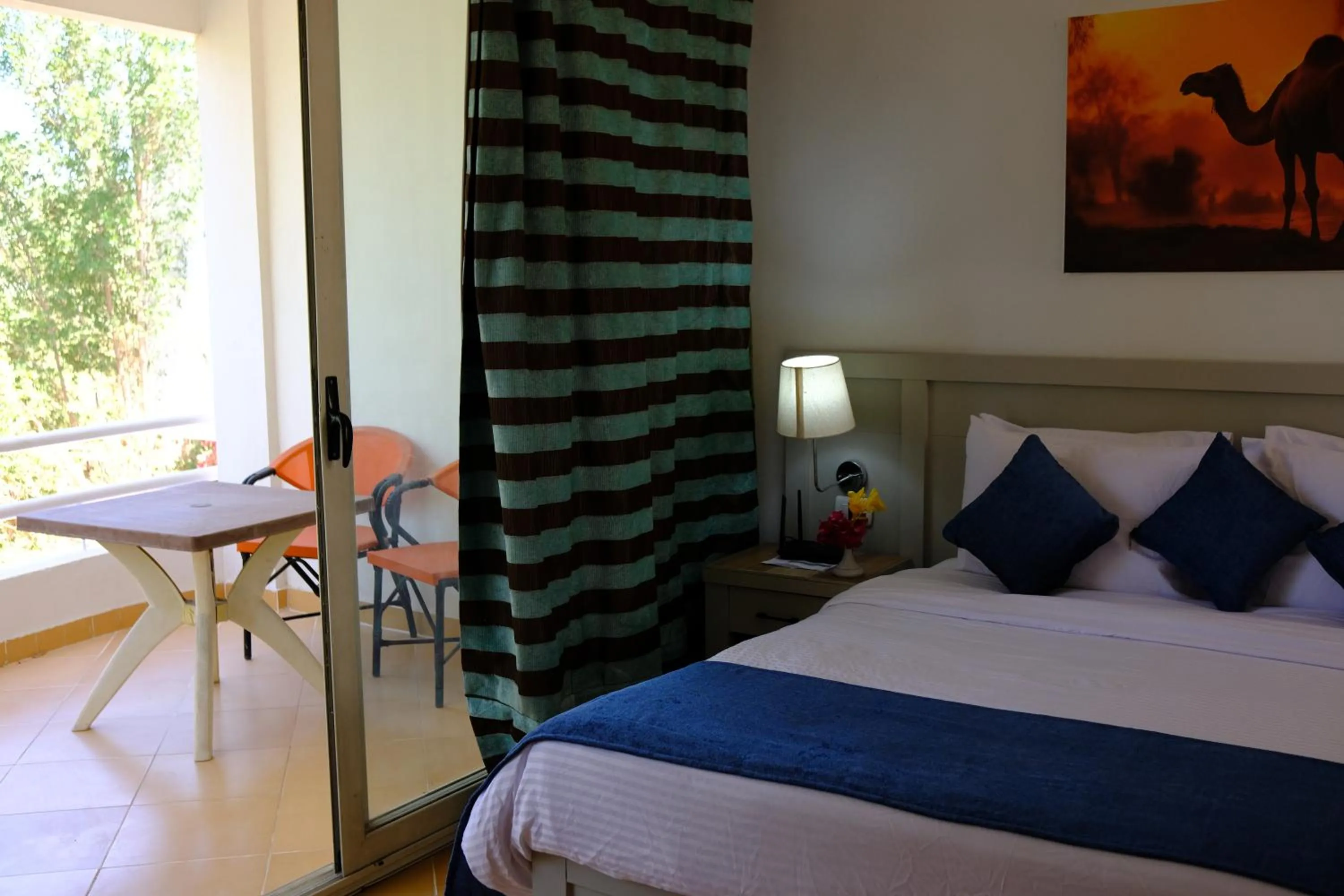 View (from property/room), Bed in Viking club hotel