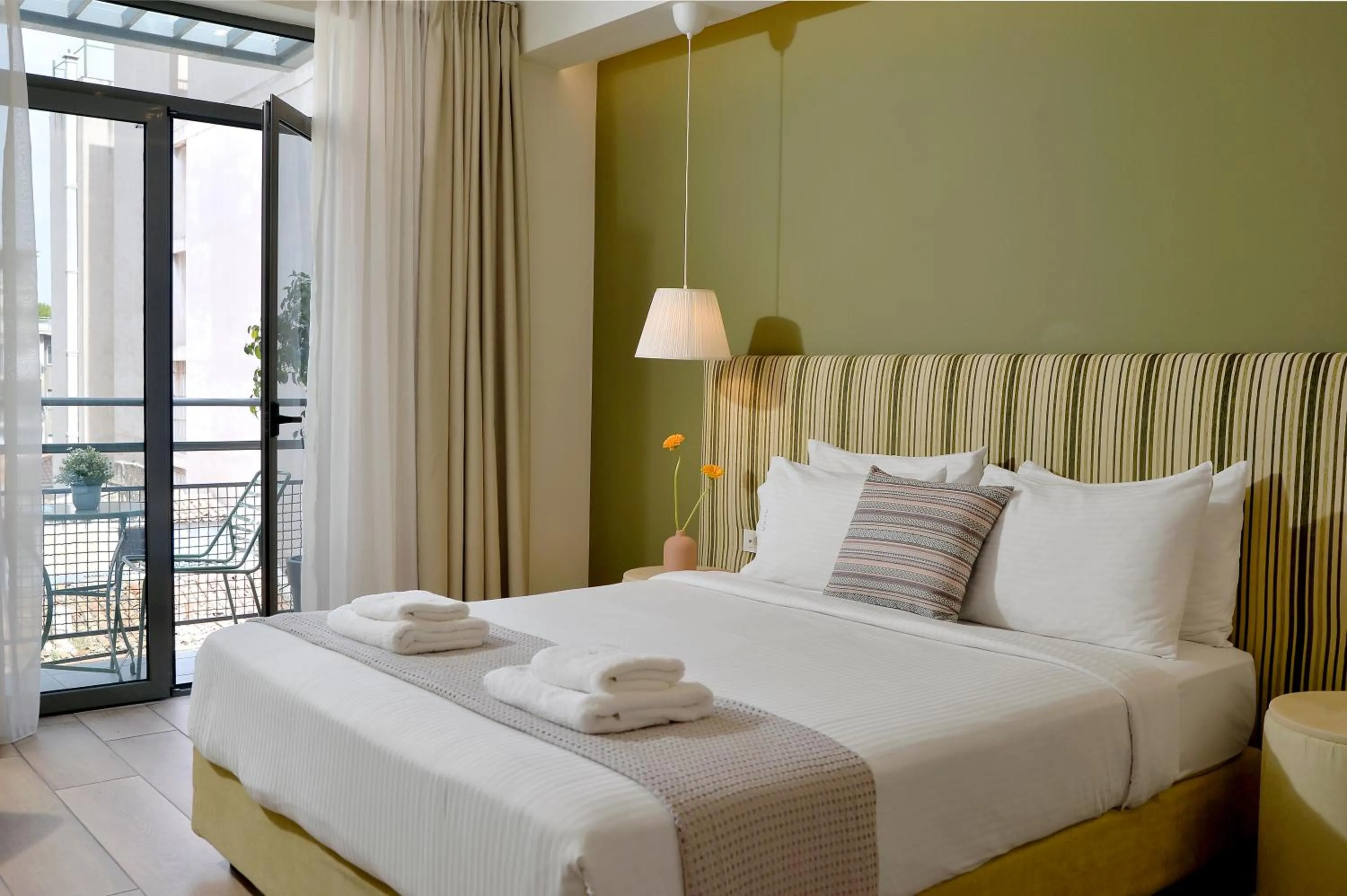 Bed in Alva Athens Hotel