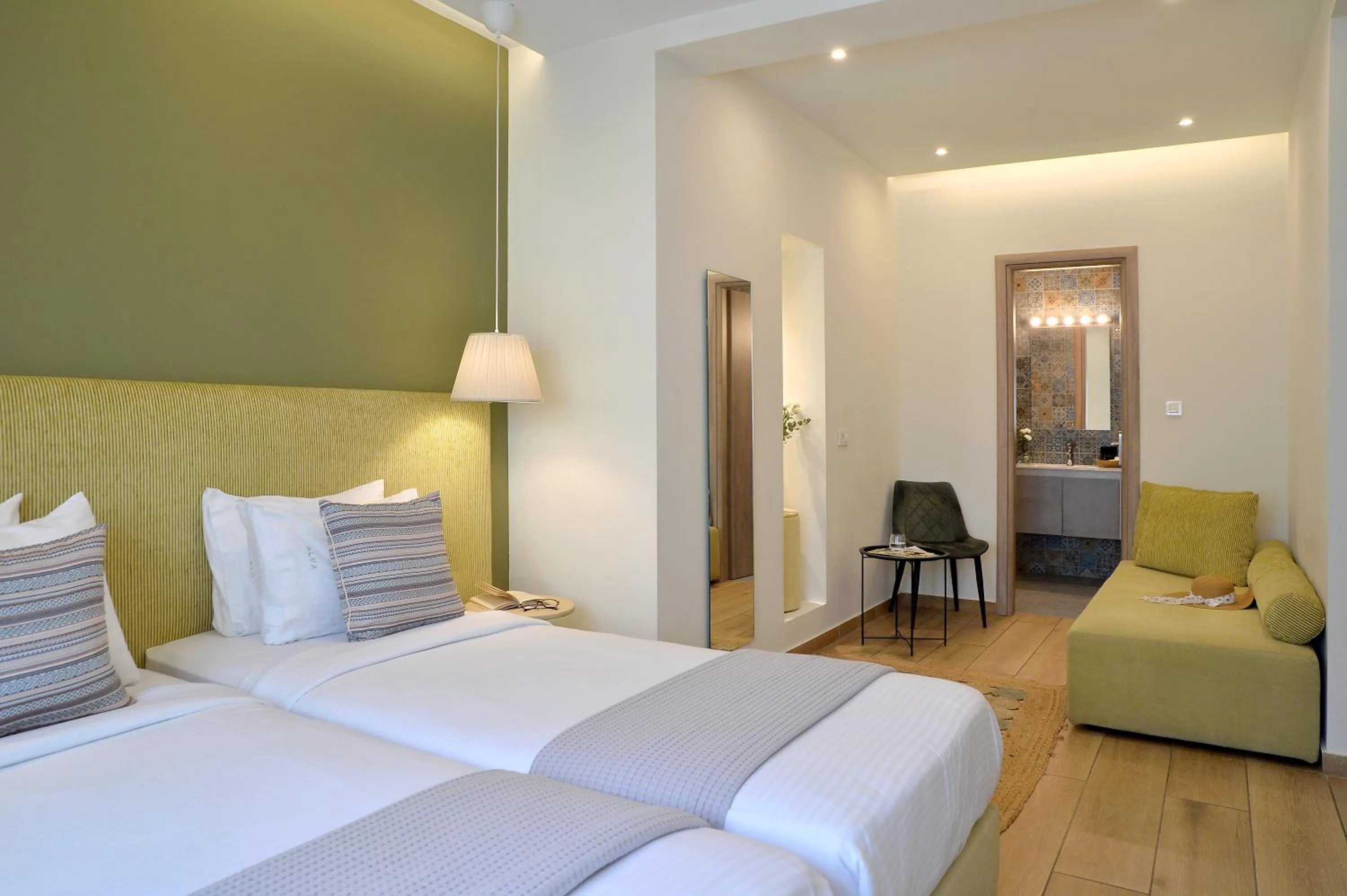 Bed in Alva Athens Hotel