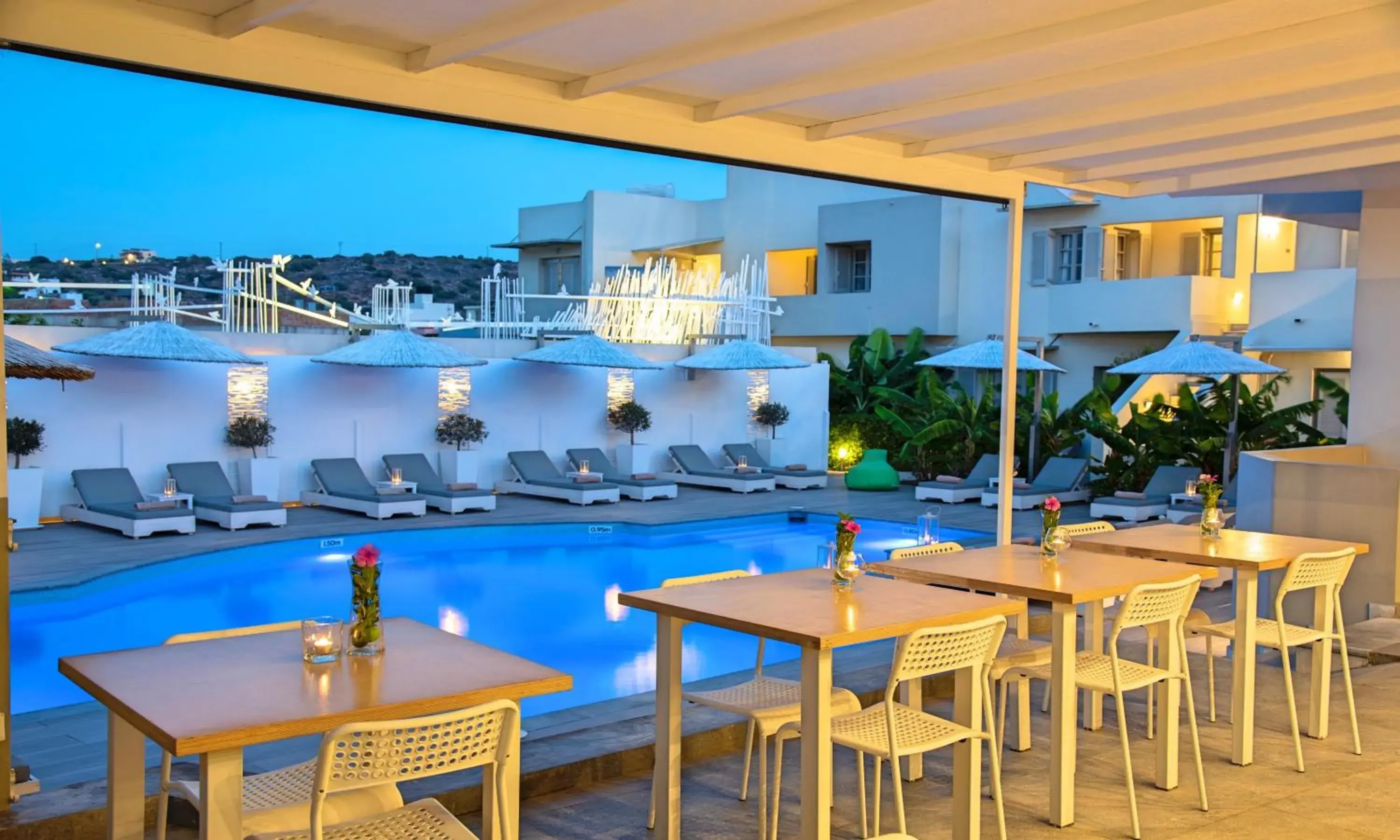 Lounge or bar in Elounda Garden Suites Heated Pool Lounge or bar in Elounda Garden Suites Heated Pool