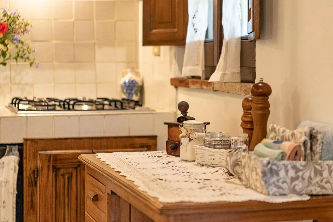 Kitchen or kitchenette in Agriturismo La Pievuccia