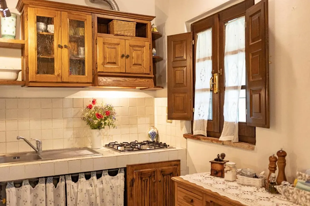 Kitchen or kitchenette in Agriturismo La Pievuccia