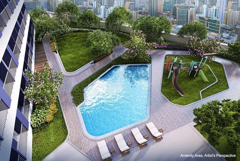 Swimming pool in Fully Furnished 1 Bedroom at SMDC Air Residence with Balcony City View