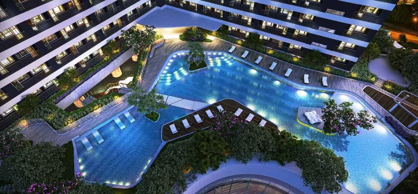 Swimming pool in Fully Furnished 1 Bedroom at SMDC Air Residence with Balcony City View