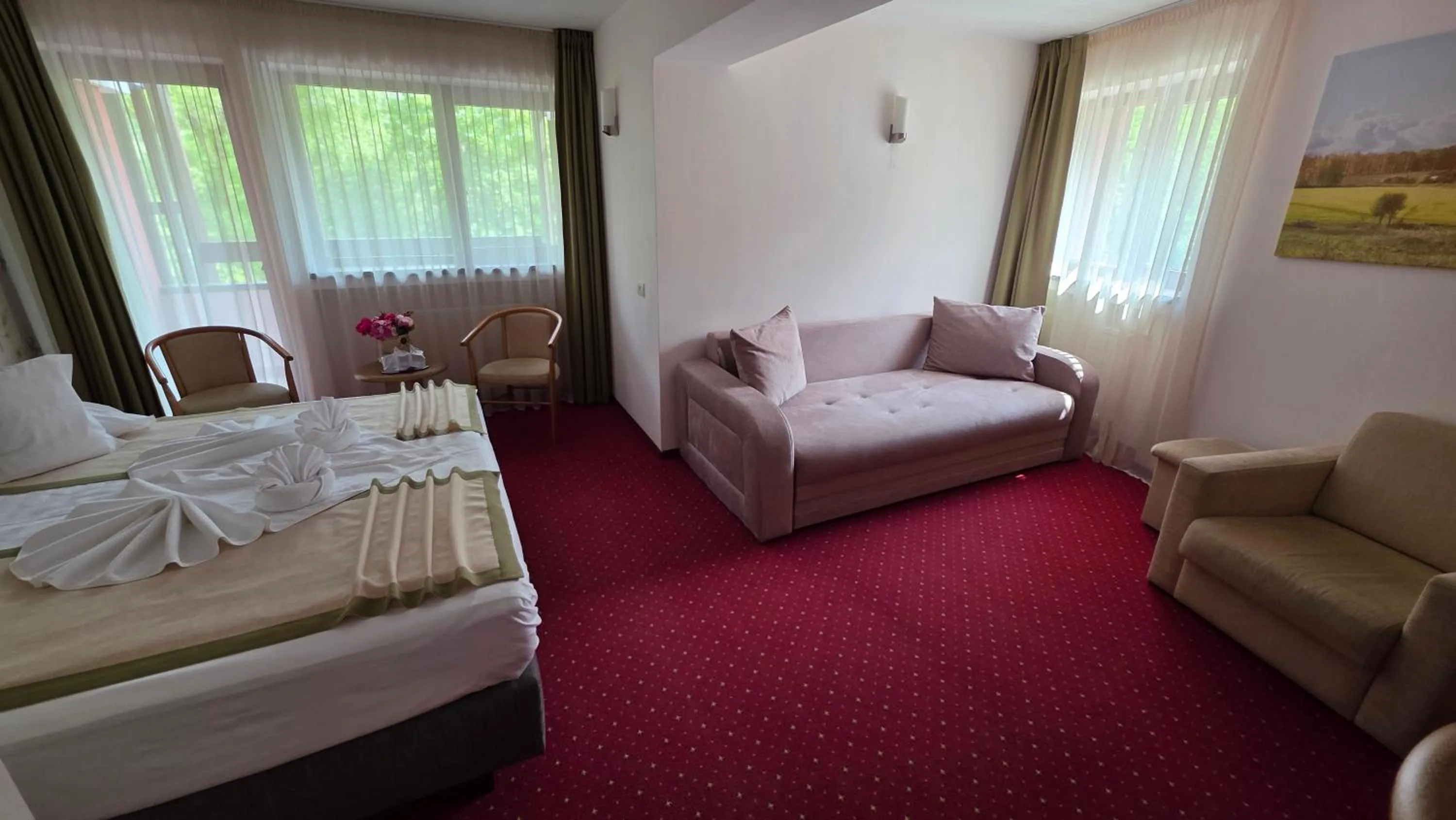 Bed in Hotel Carpați