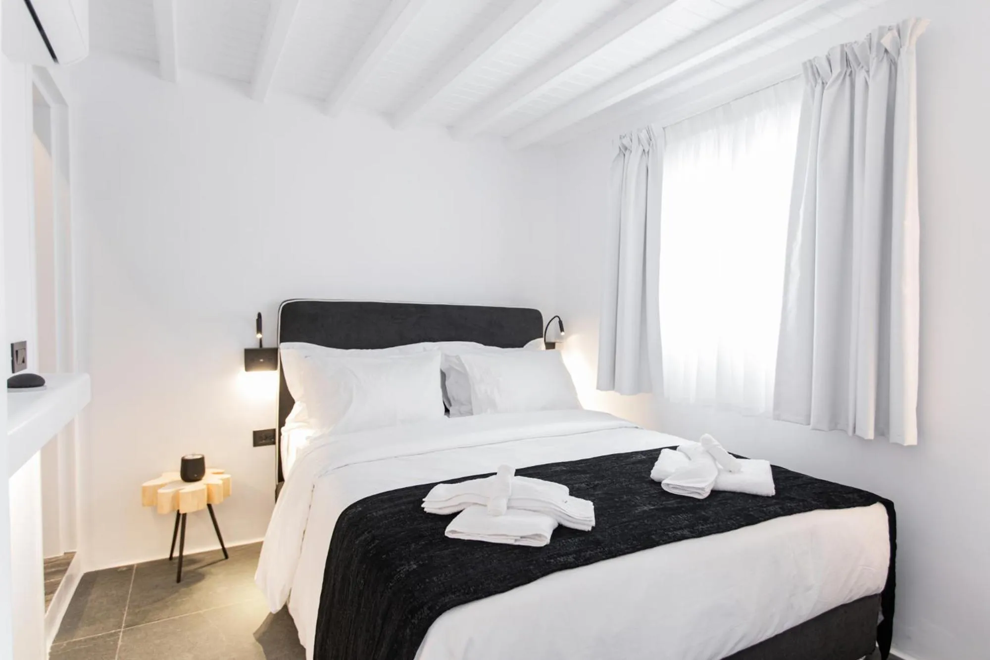 Bed in She Mykonos - Luxury Apartments