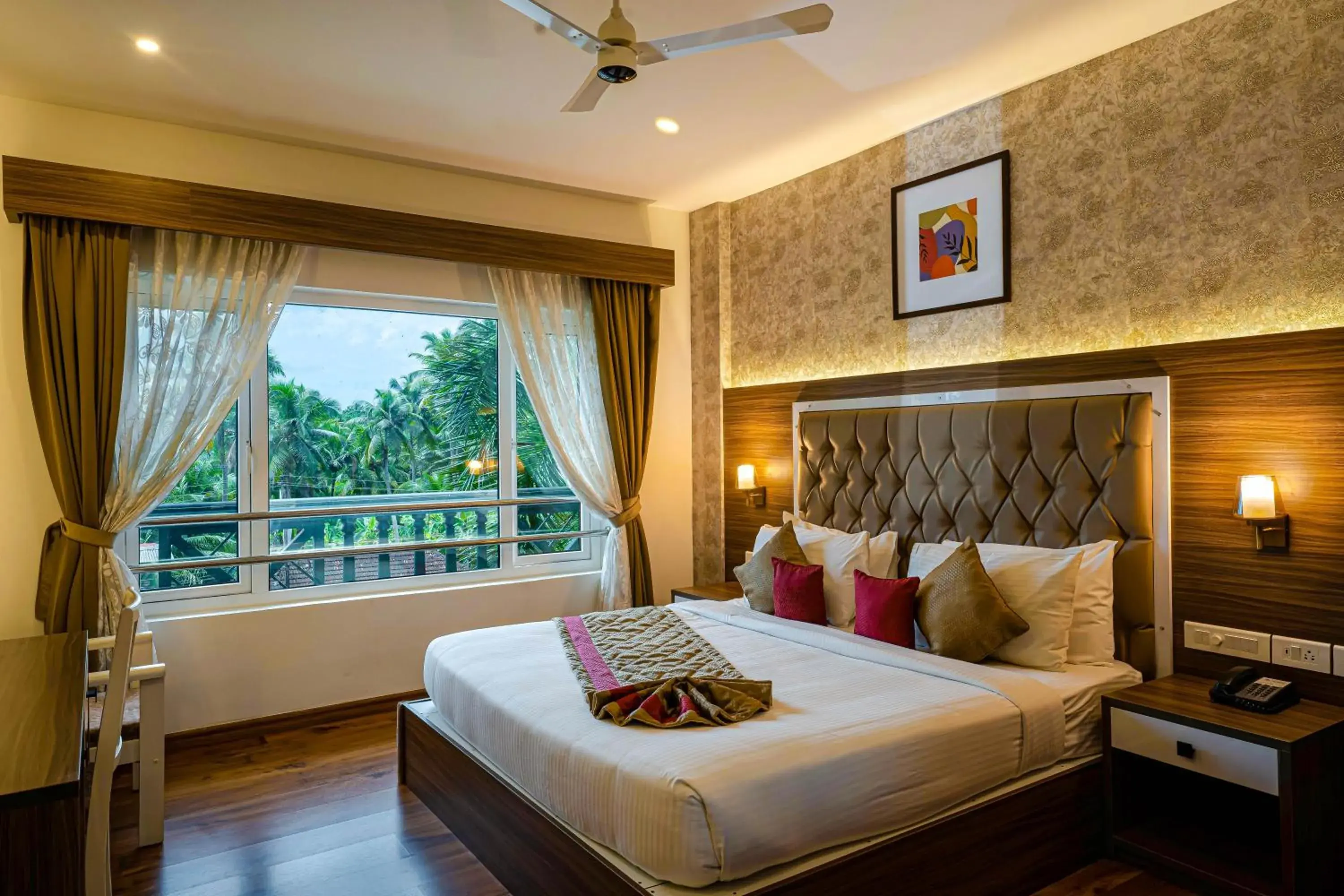 Bedroom, Bed in Kumarakom Park Resort Bedroom, Bed in Kumarakom Park Resort