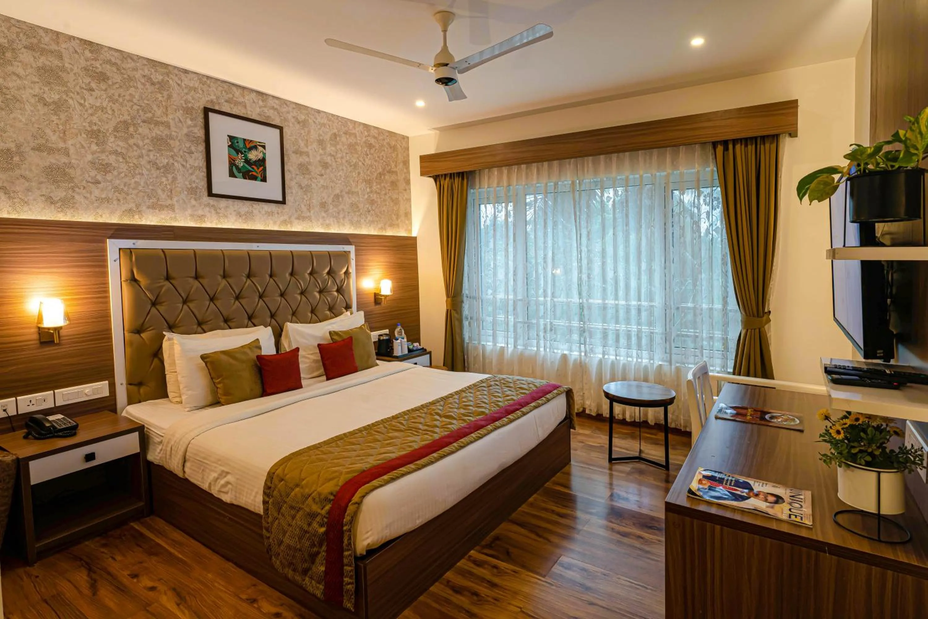 Bedroom, Bed in Kumarakom Park Resort