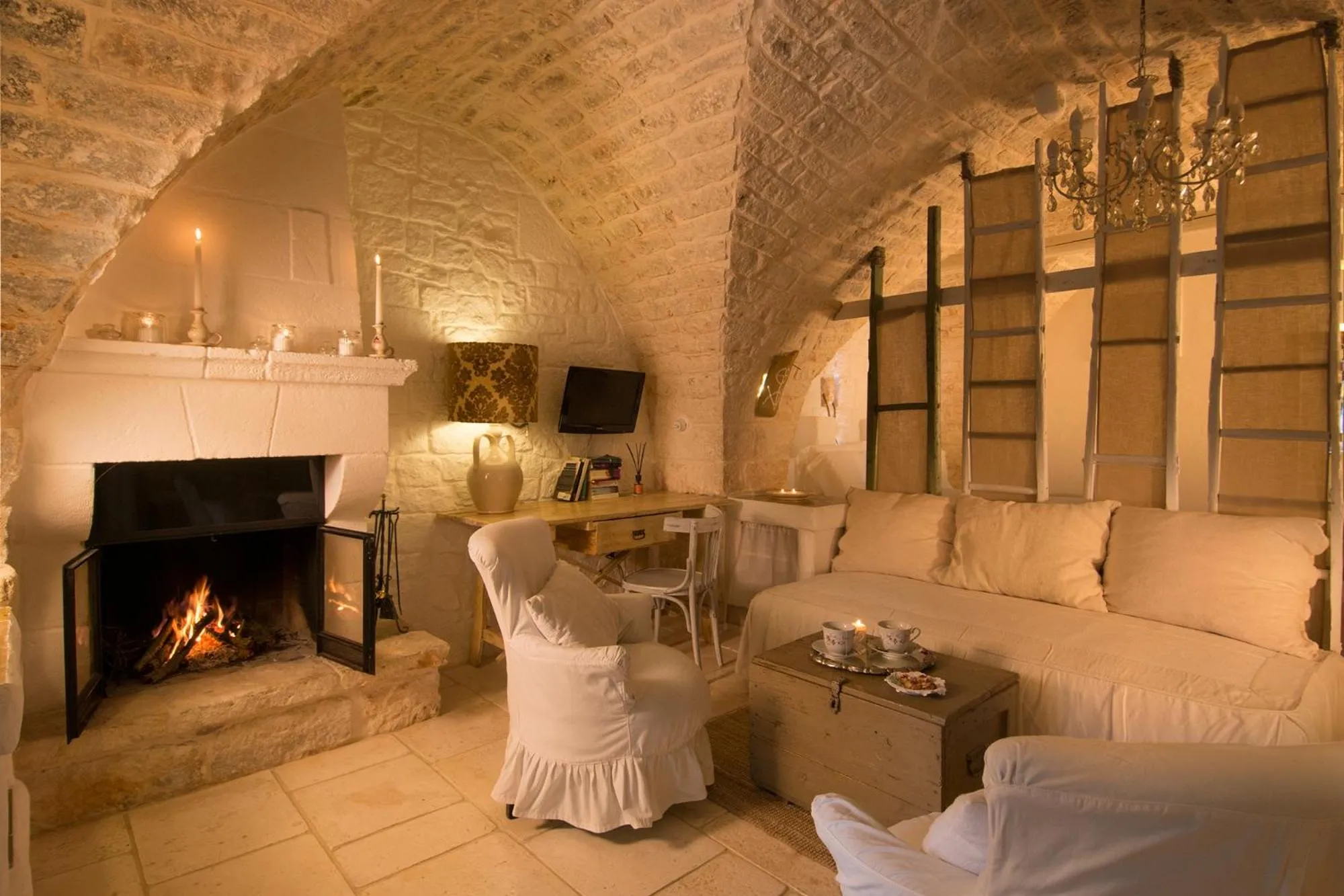 Living room in Masseria Salinola