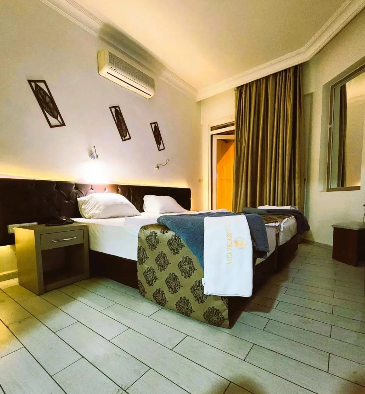 Bed in Cleopatra City Hotel Alanya