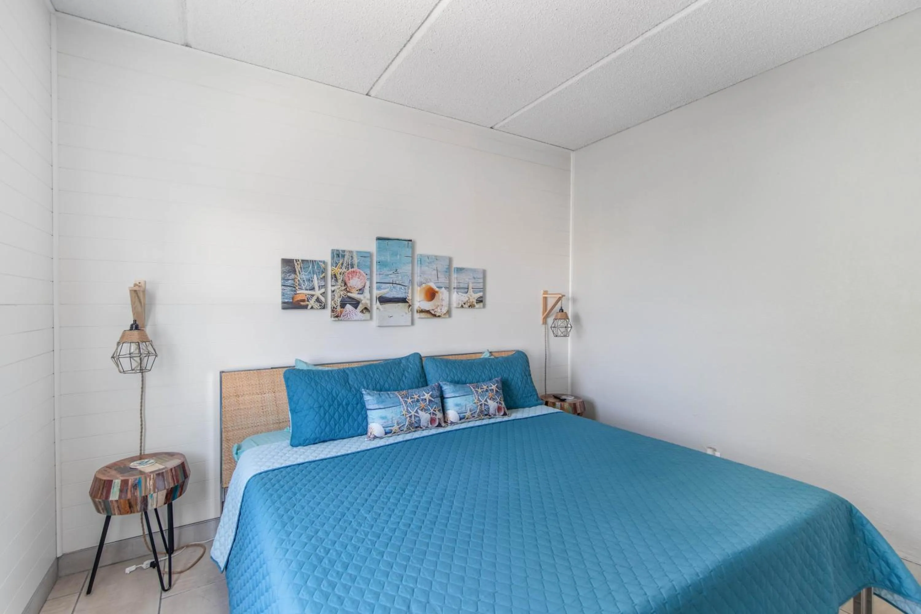 Bedroom, Bed in SPI Beach Condo - Just a block away to Paradise