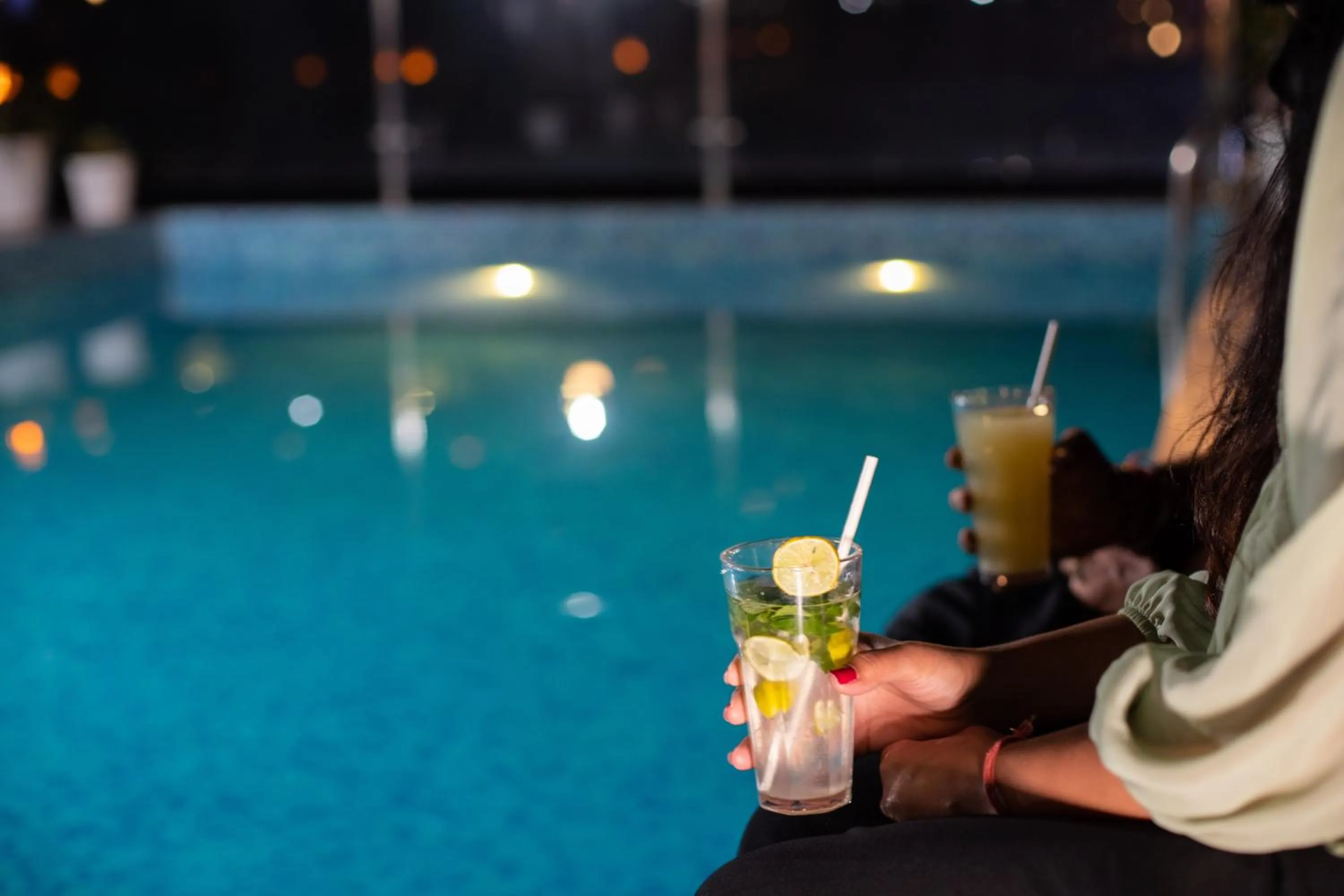 Swimming pool in Vyom Boutique Hotel Rishikesh