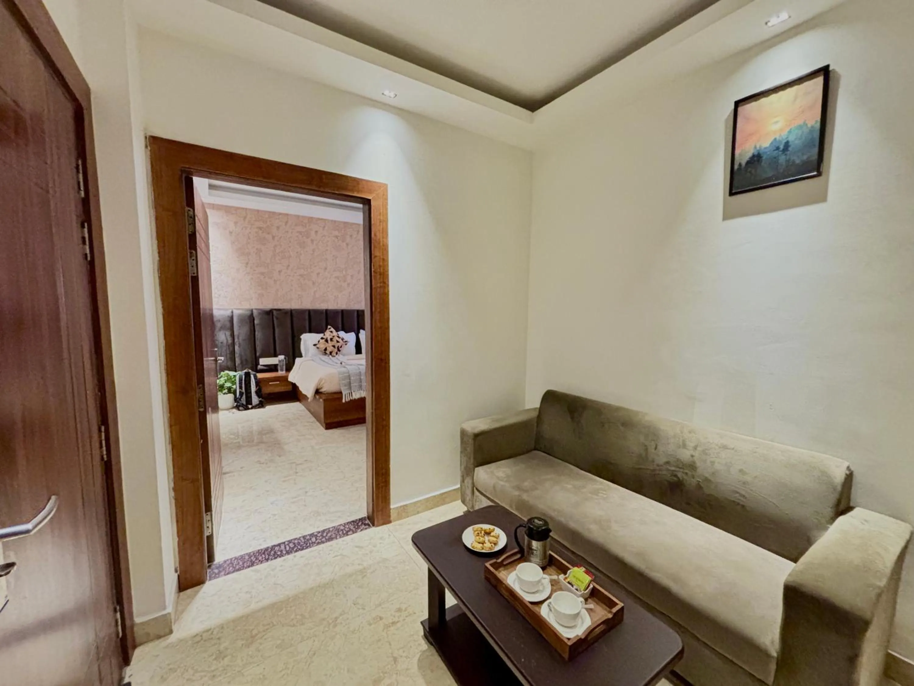 Photo of the whole room, Bed in Vyom Boutique Hotel Rishikesh