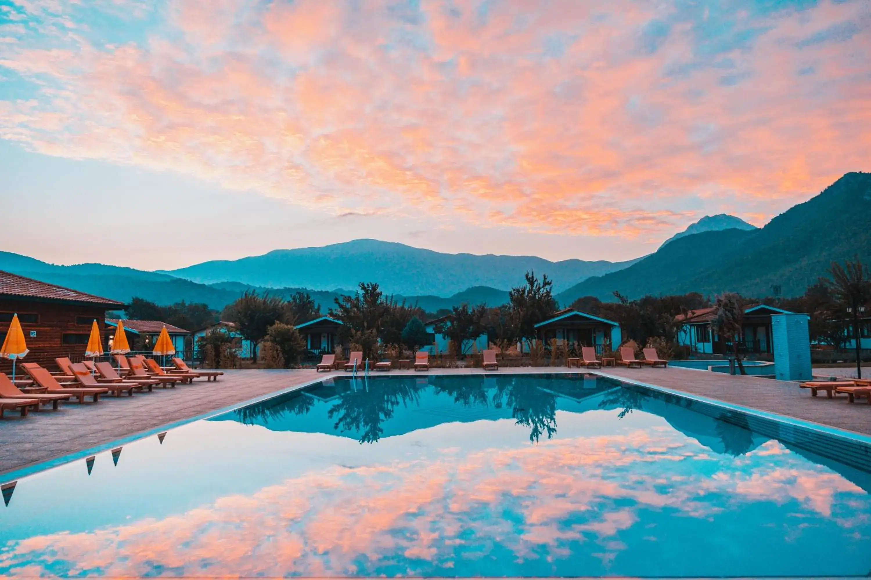 Pool view in Enso Inn Pool view in Enso Inn