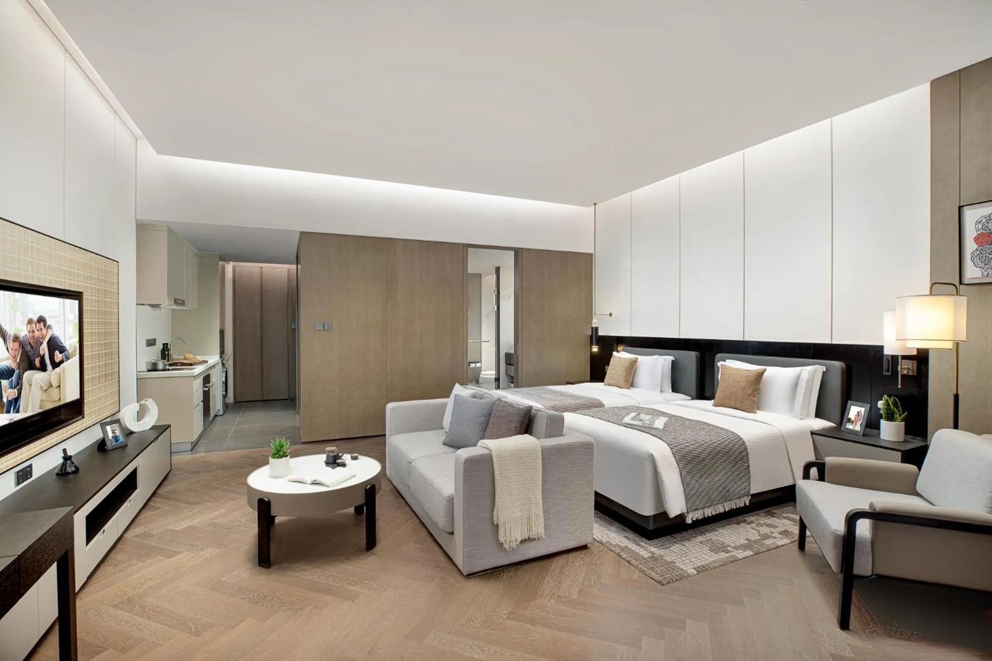 Bed in Ascott Qinhuang Chengdu