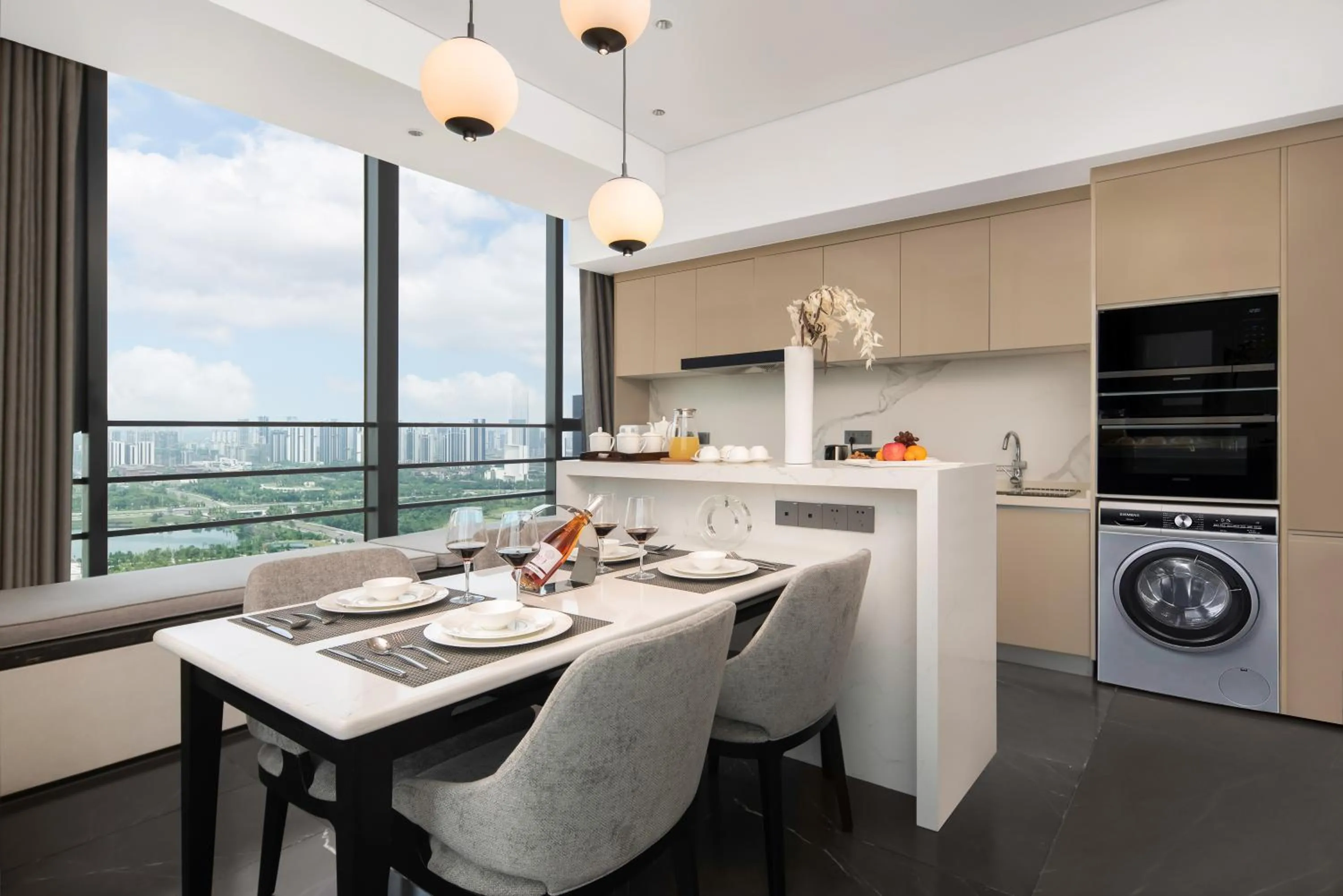 Kitchen or kitchenette in Ascott Qinhuang Chengdu