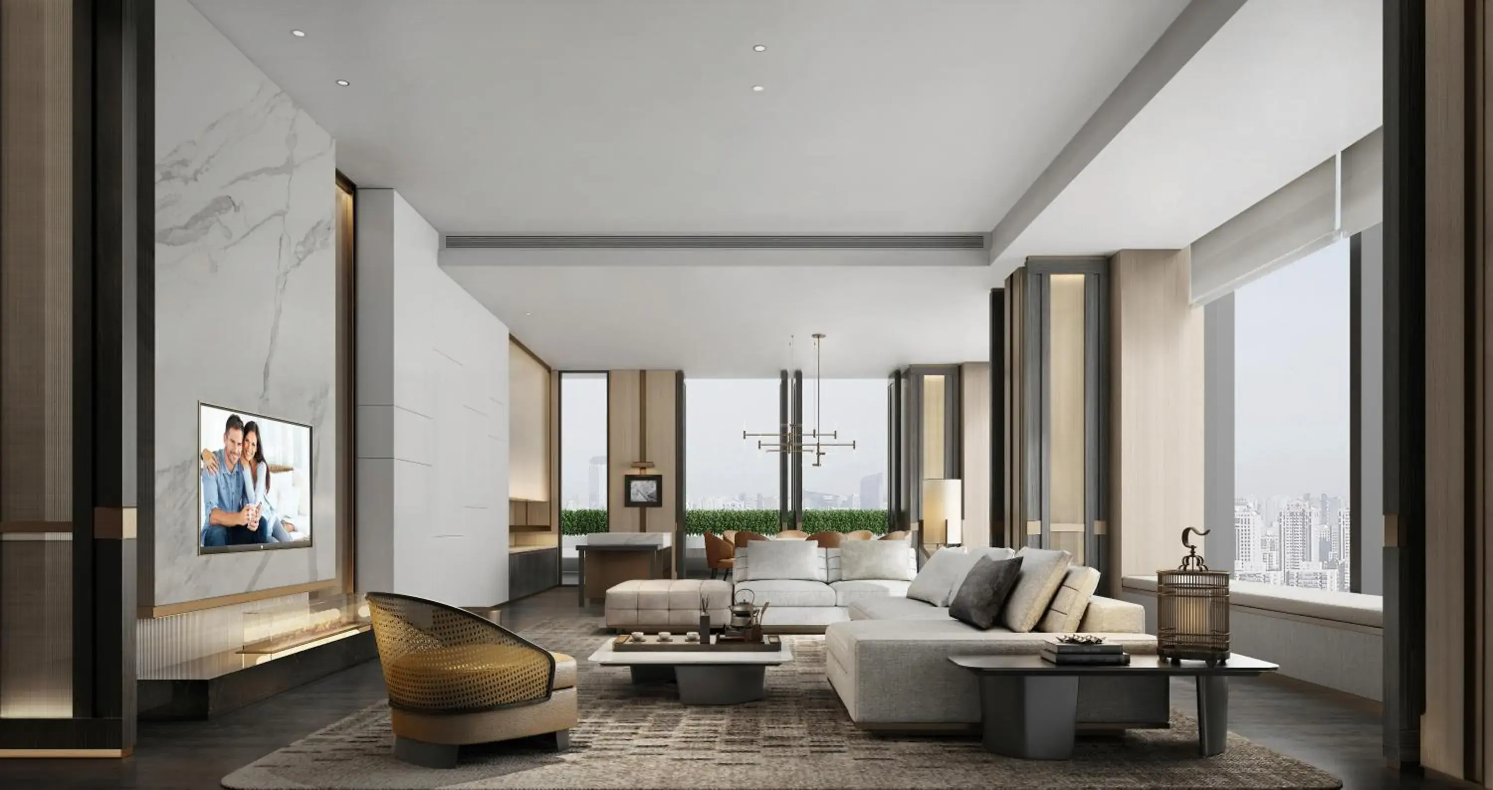 Living room in Ascott Qinhuang Chengdu Living room in Ascott Qinhuang Chengdu