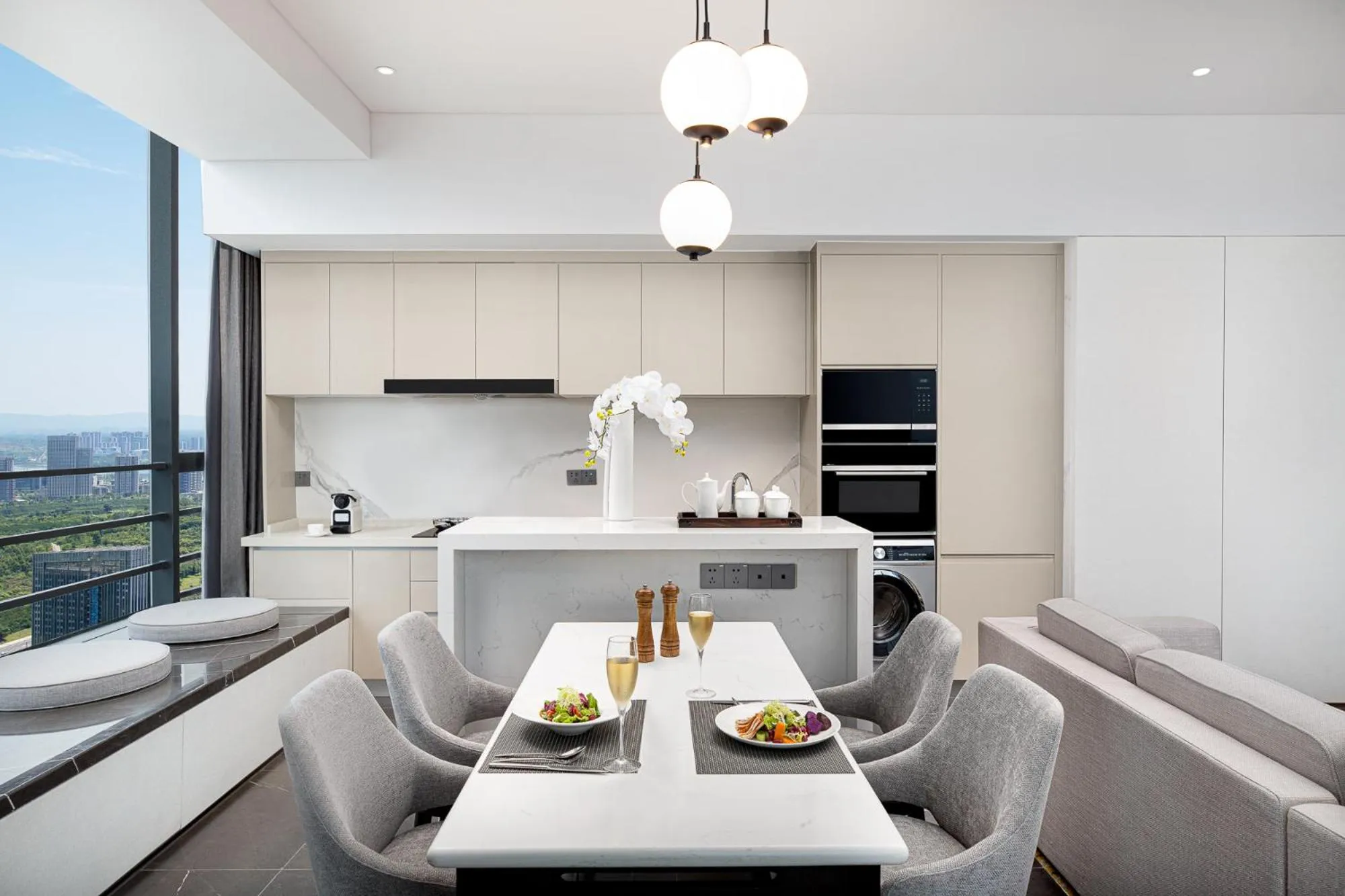 Kitchen or kitchenette in Ascott Qinhuang Chengdu