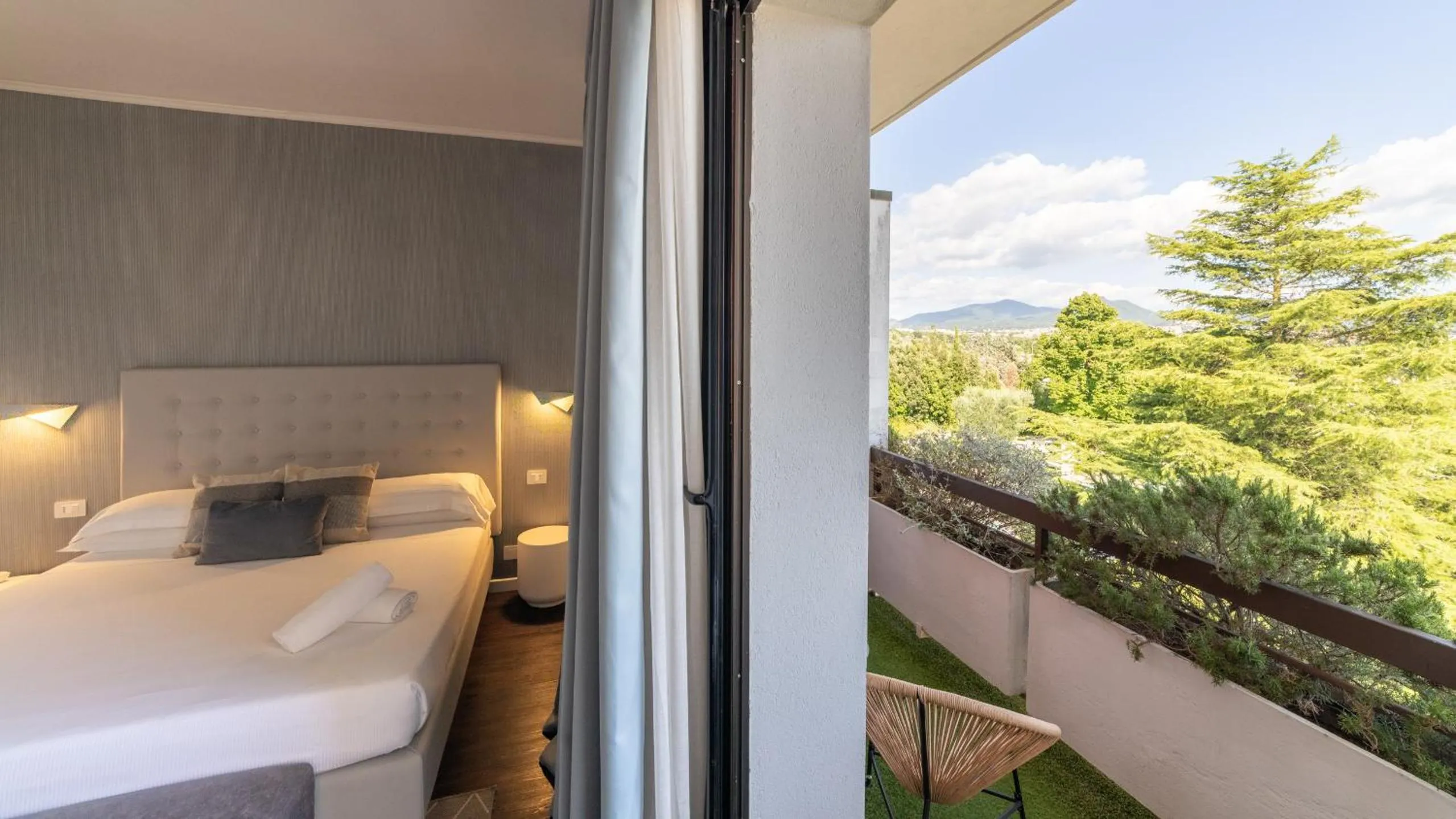 View (from property/room), Bed in Hotel Salus Terme - Adults Only