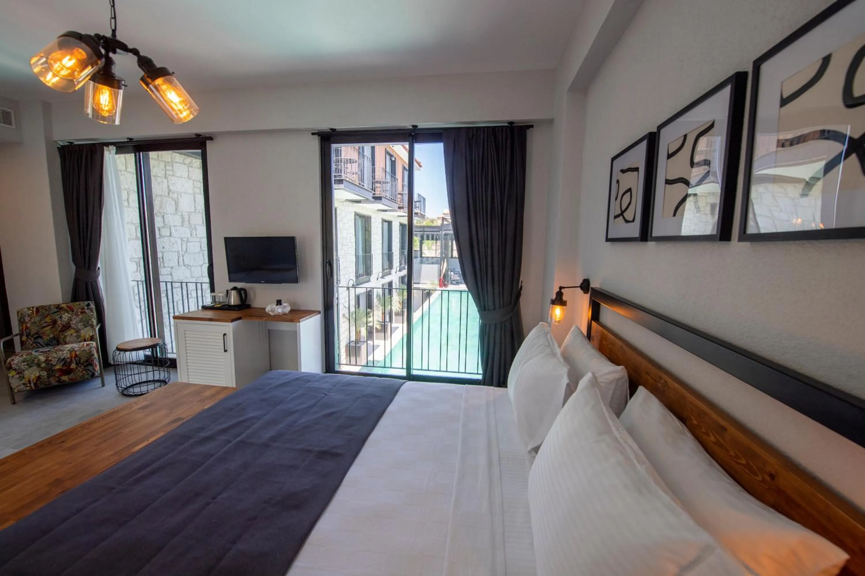 View (from property/room), Bed in Primus Alacati Adult Only