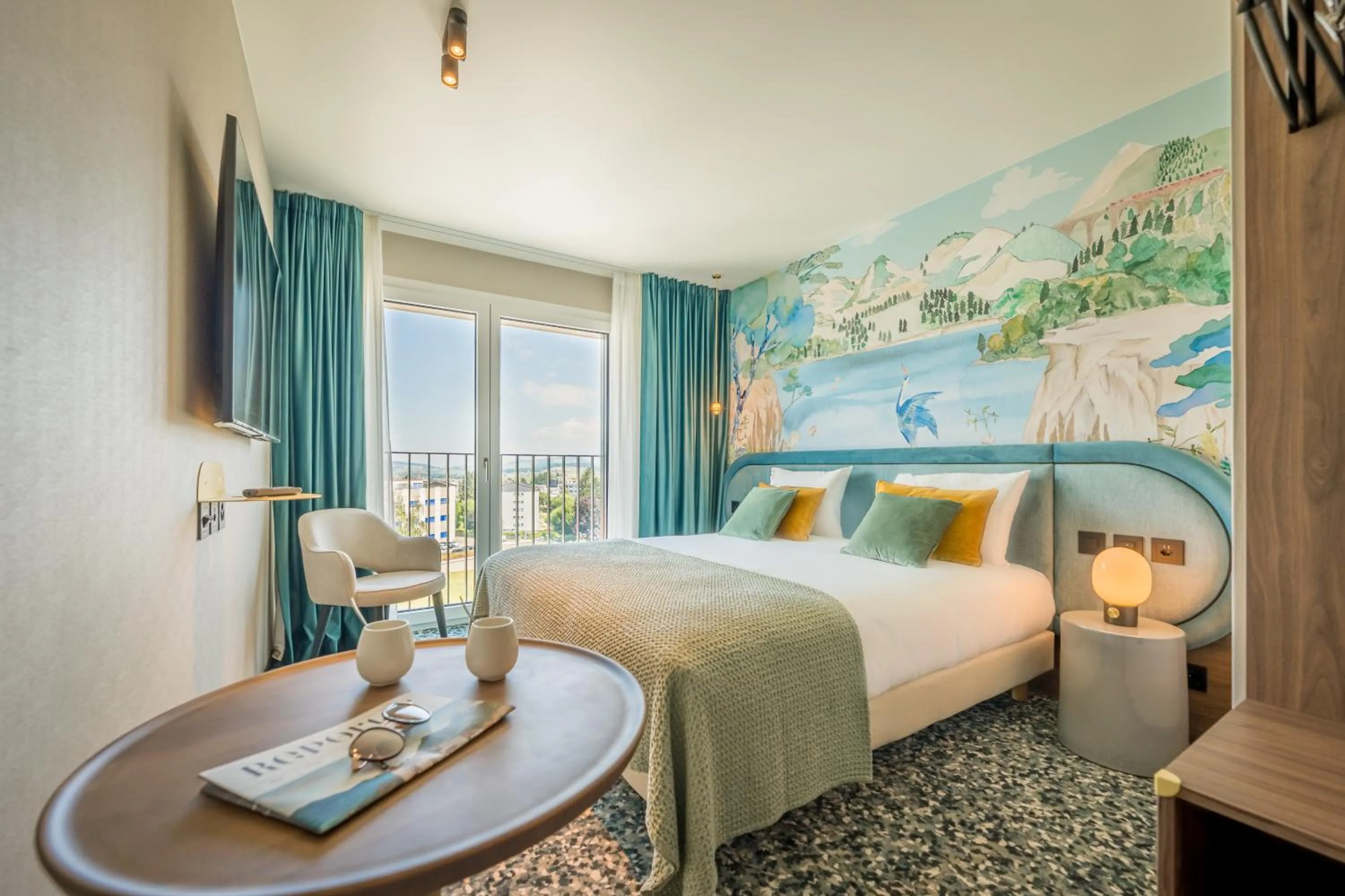 Bed in Hotel D Bulle - La Gruyère