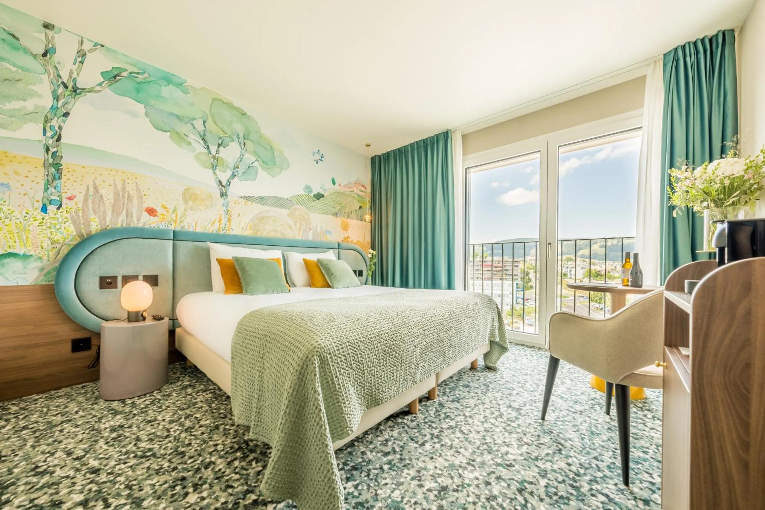 Photo of the whole room, Bed in Hotel D Bulle - La Gruyère