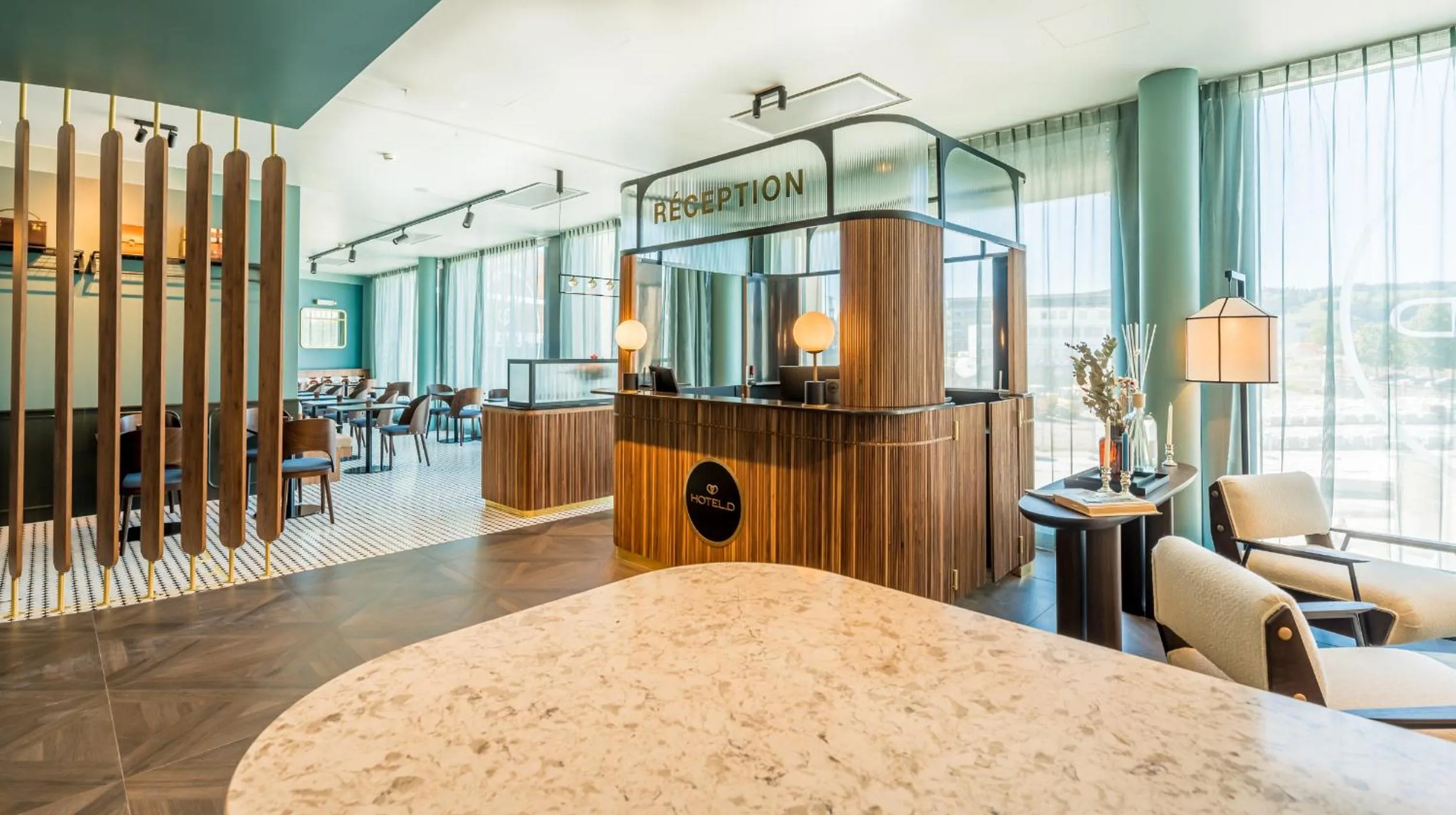 Lobby or reception in Hotel D Bulle - La Gruyère