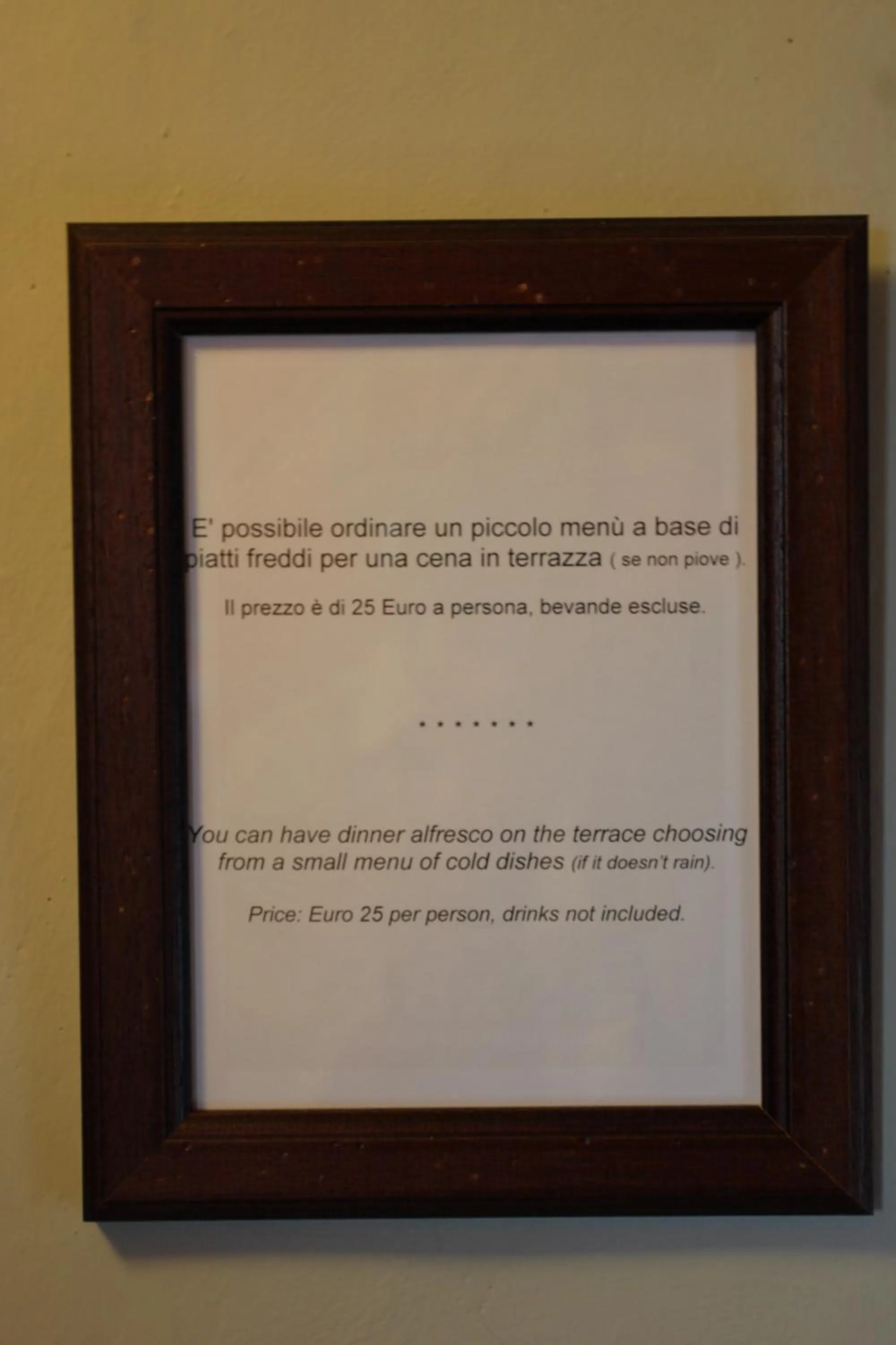 Dinner in Locanda Viani