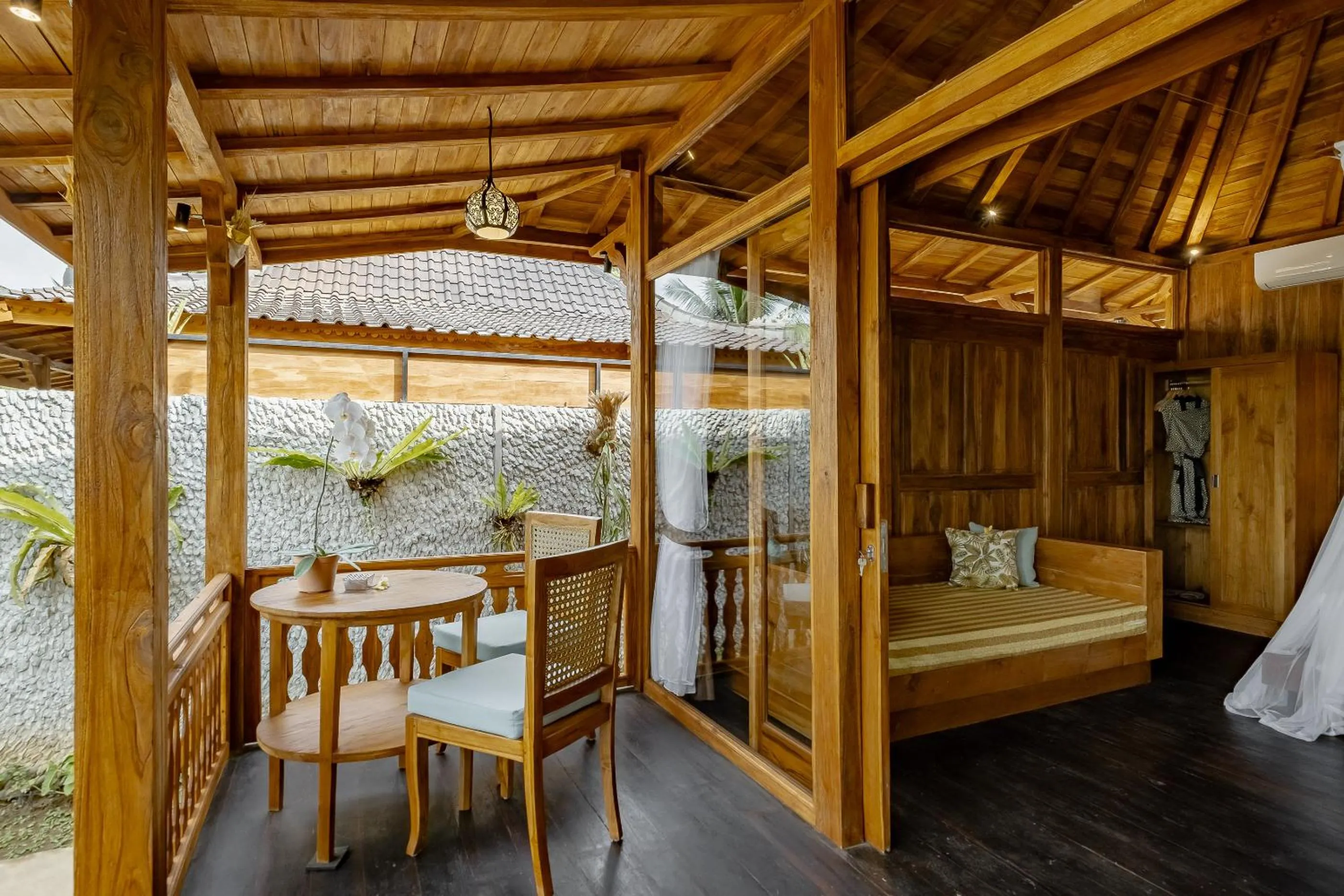 Balcony/Terrace, Bed in Anandari Ubud Villa