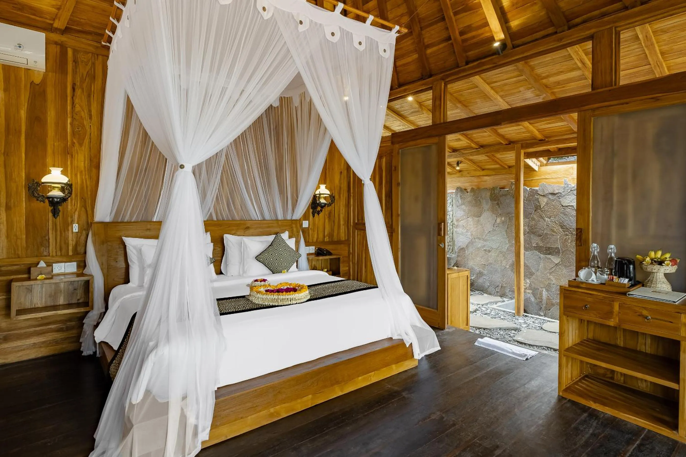 Bed in Anandari Ubud Villa