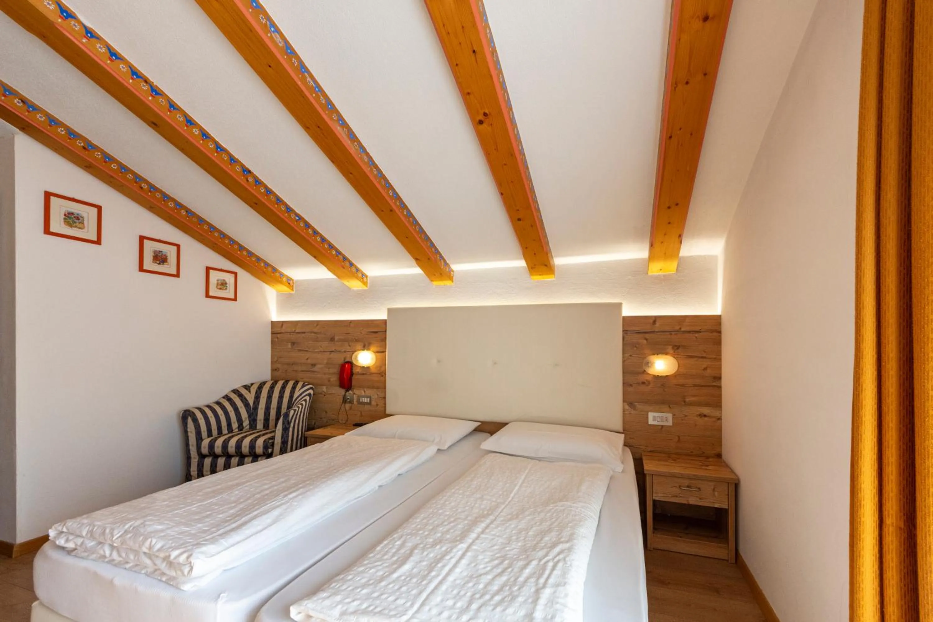 Bed in Hotel Cristallo