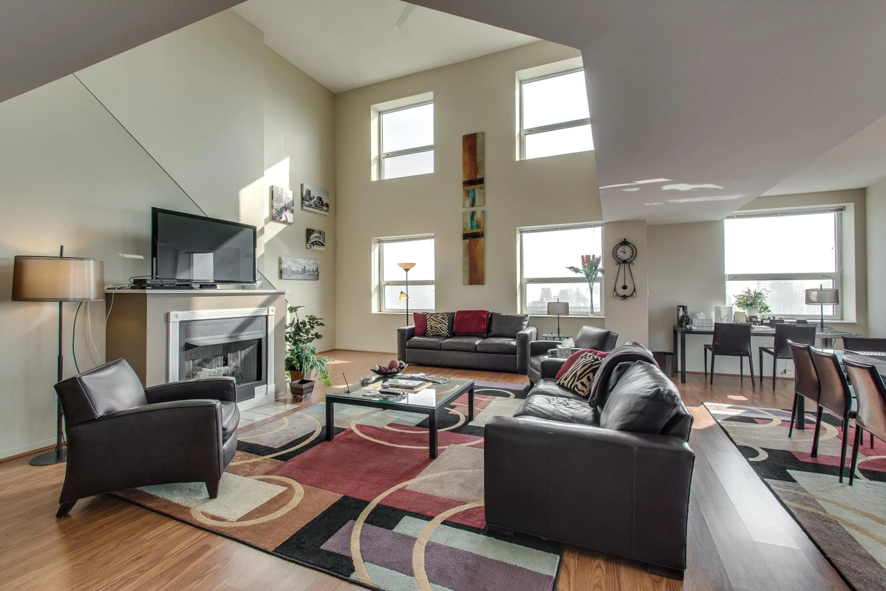 Living room in The Penthouse at Grand Plaza