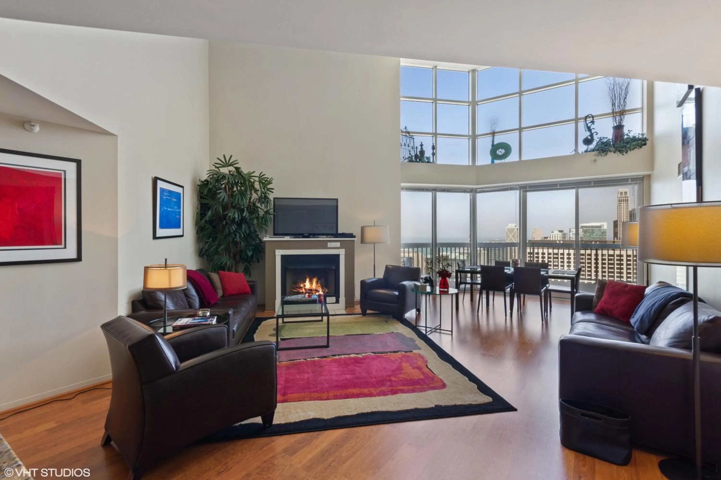 Living room in The Penthouse at Grand Plaza