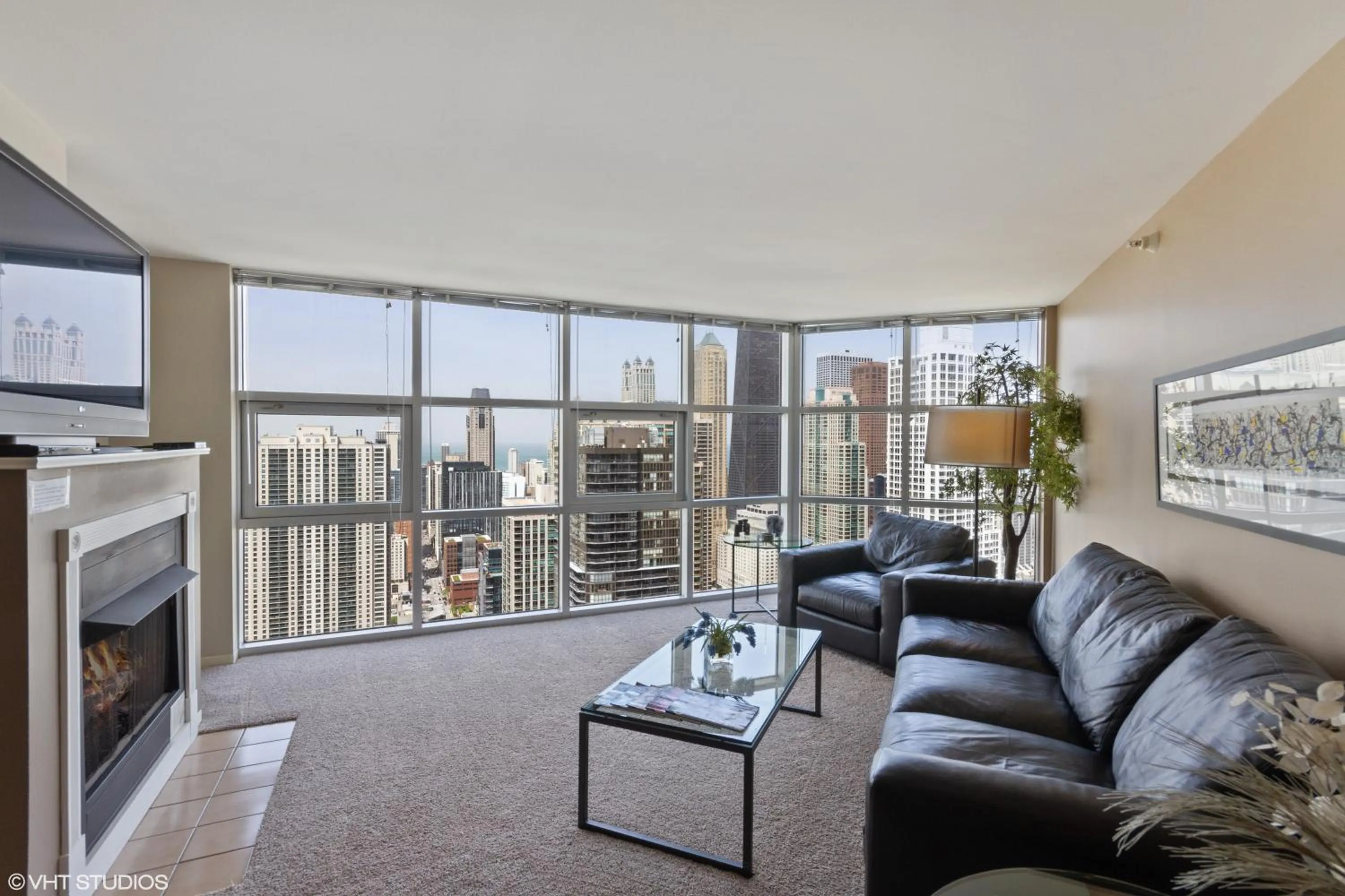 Living room in The Penthouse at Grand Plaza