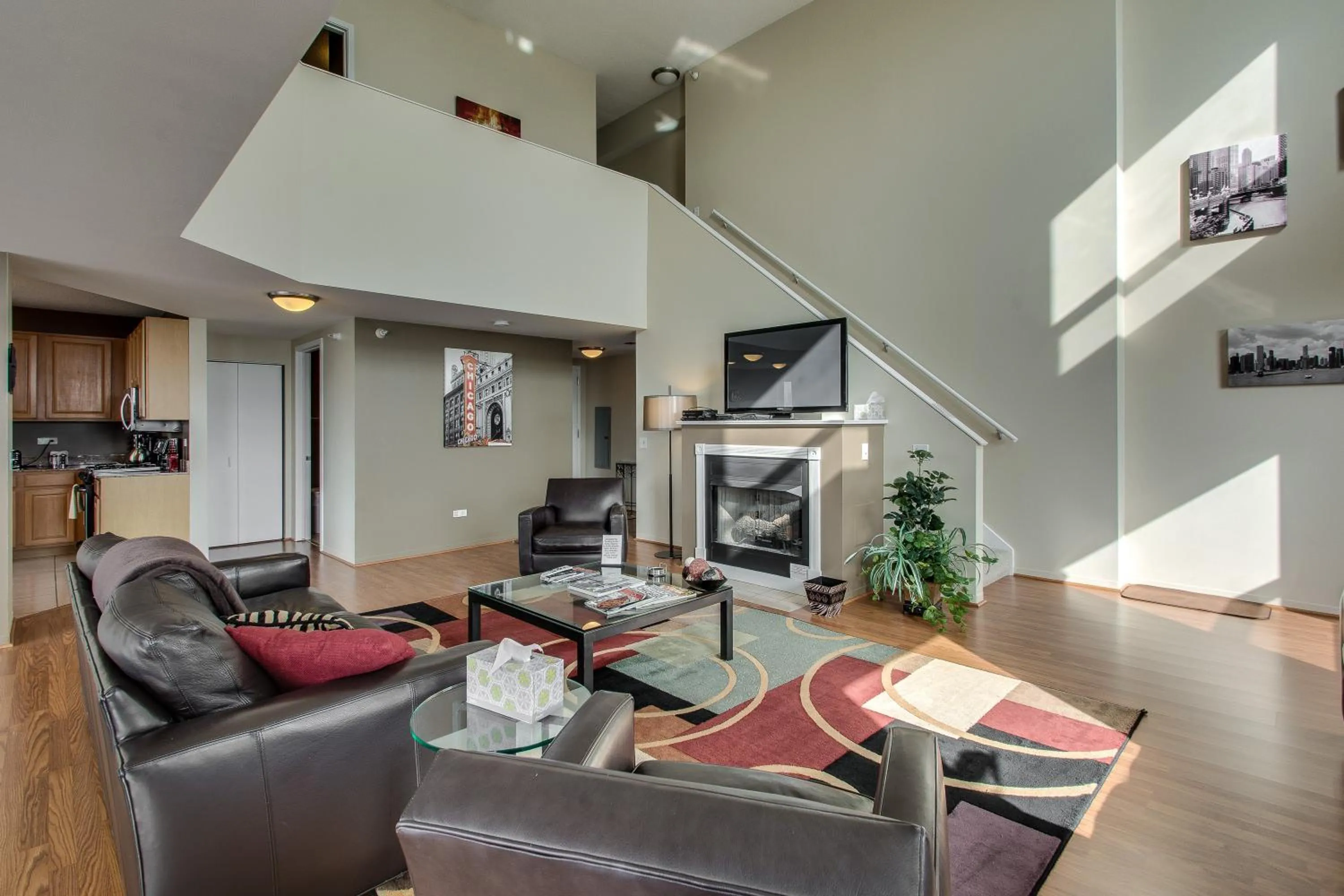 Living room in The Penthouse at Grand Plaza