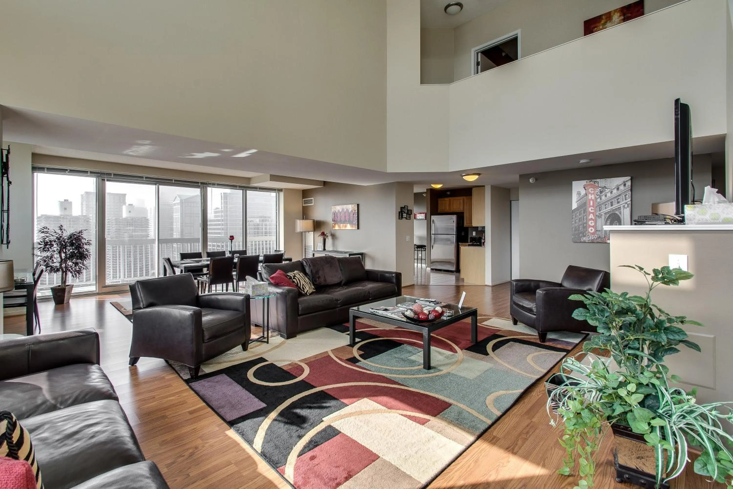 Living room in The Penthouse at Grand Plaza