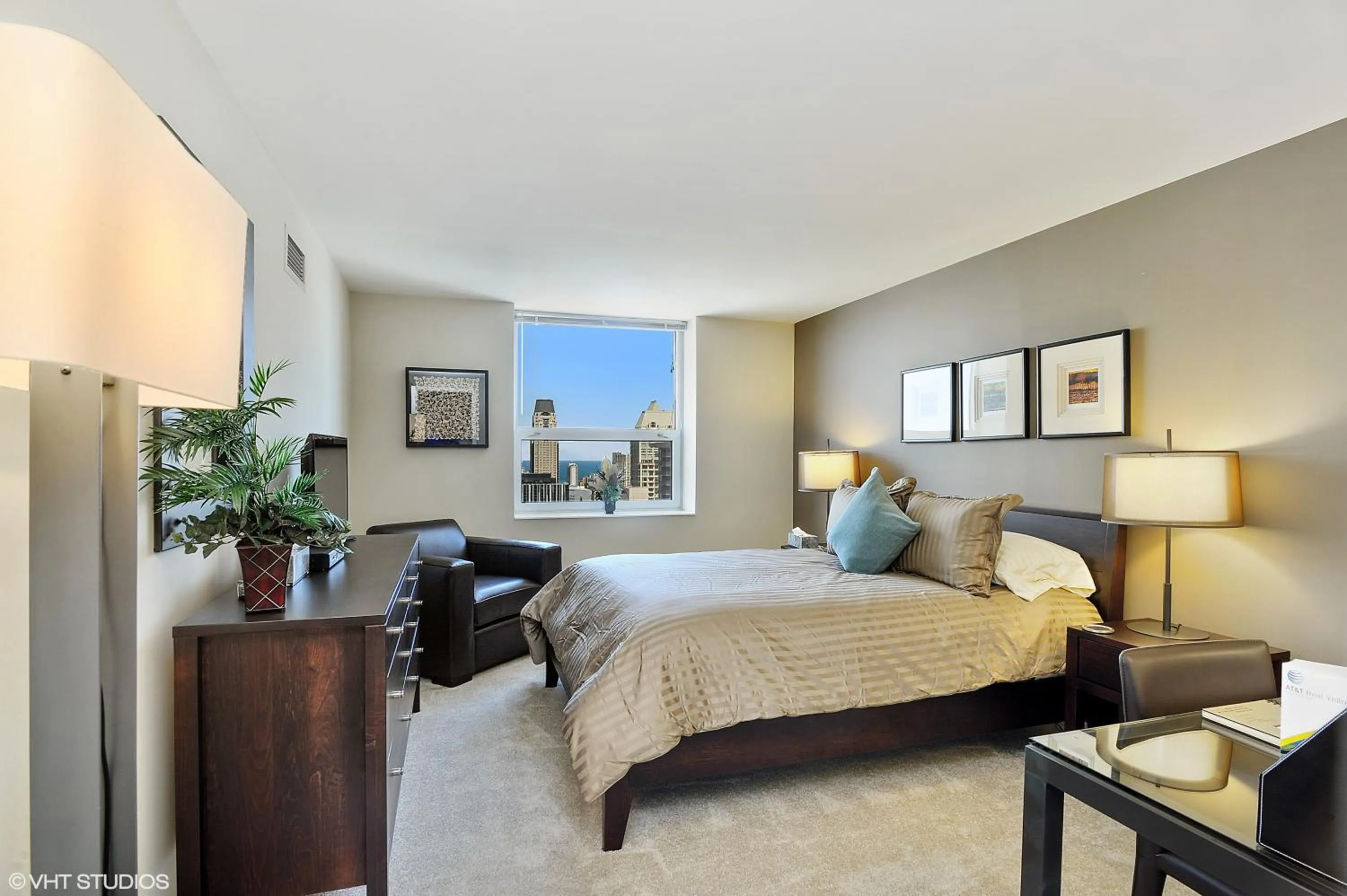 Bed in The Penthouse at Grand Plaza