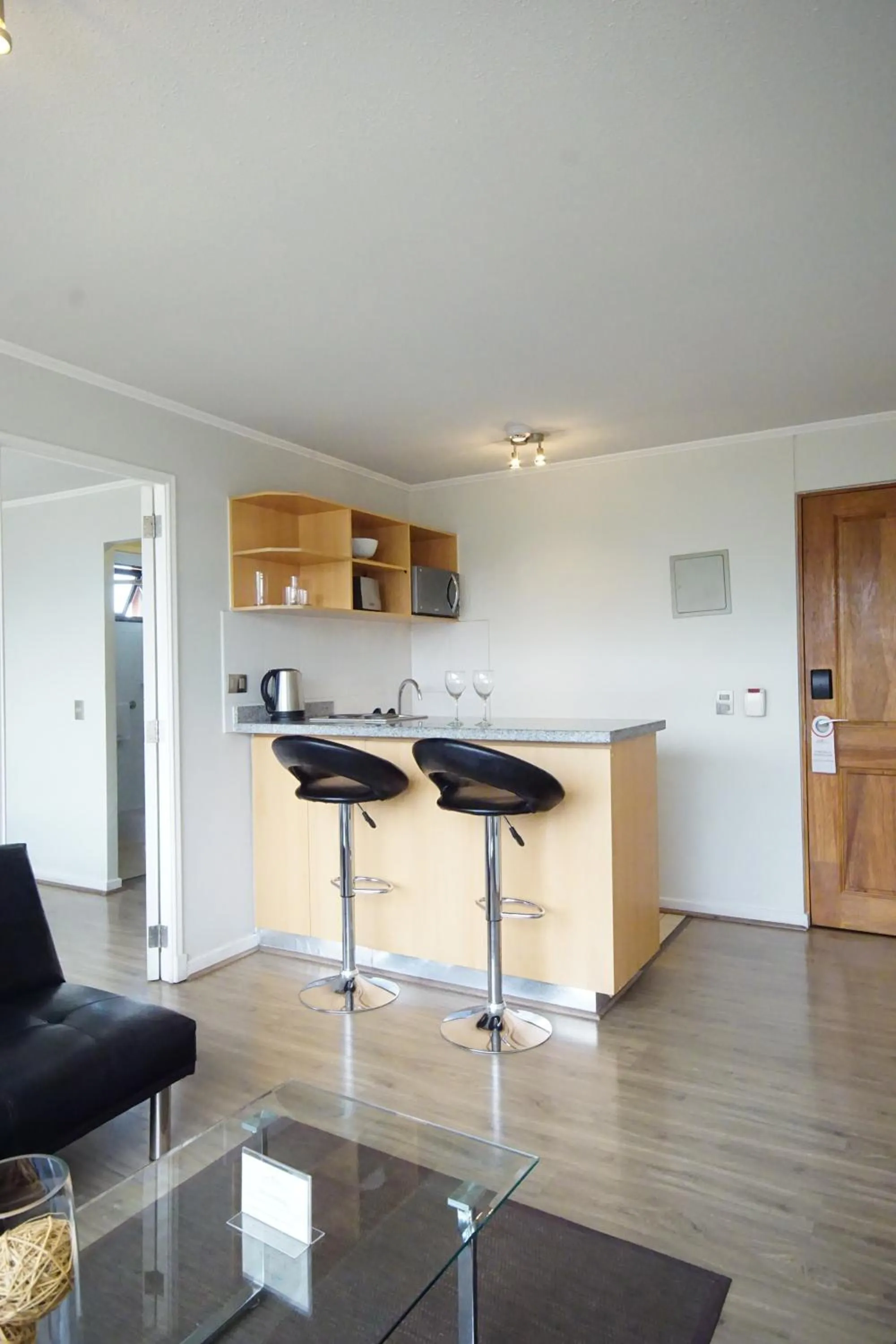 Kitchen or kitchenette in Apart Hotel Providencia