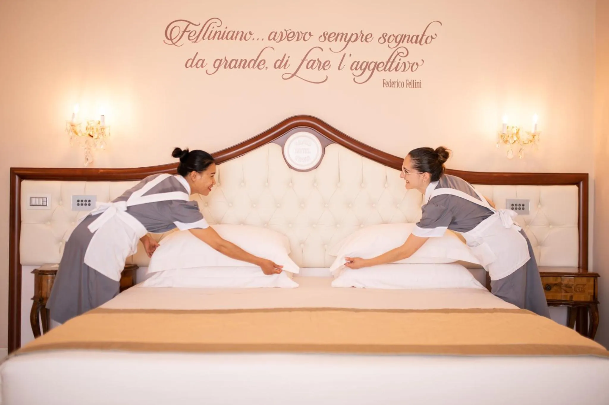Bed in Grand Hotel Rimini